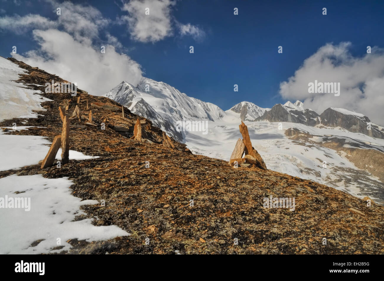 Malerische Aussicht im Himalaya-Gebirge in Nepal Stockfoto