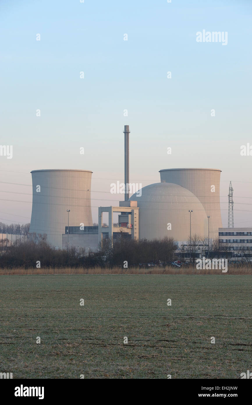 Biblis Nuclear Power Plant, Biblis, Hessen, Deutschland Stockfoto