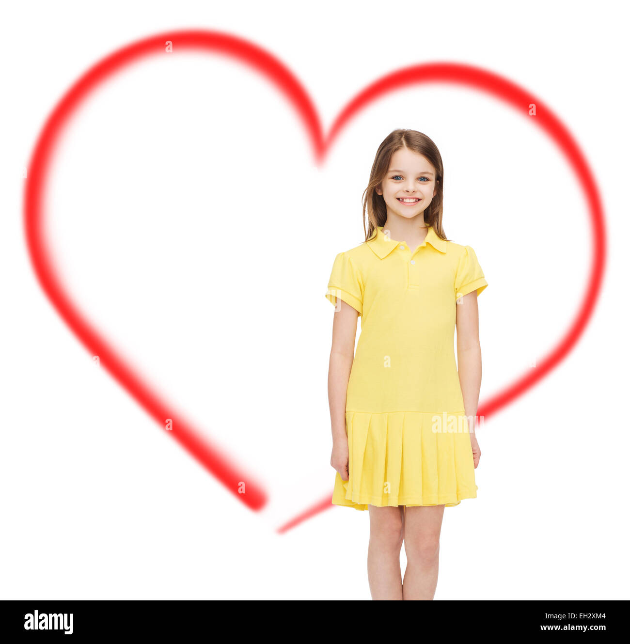 Pre teen girl in red dress Ausgeschnittene Stockfotos und -bilder - Alamy