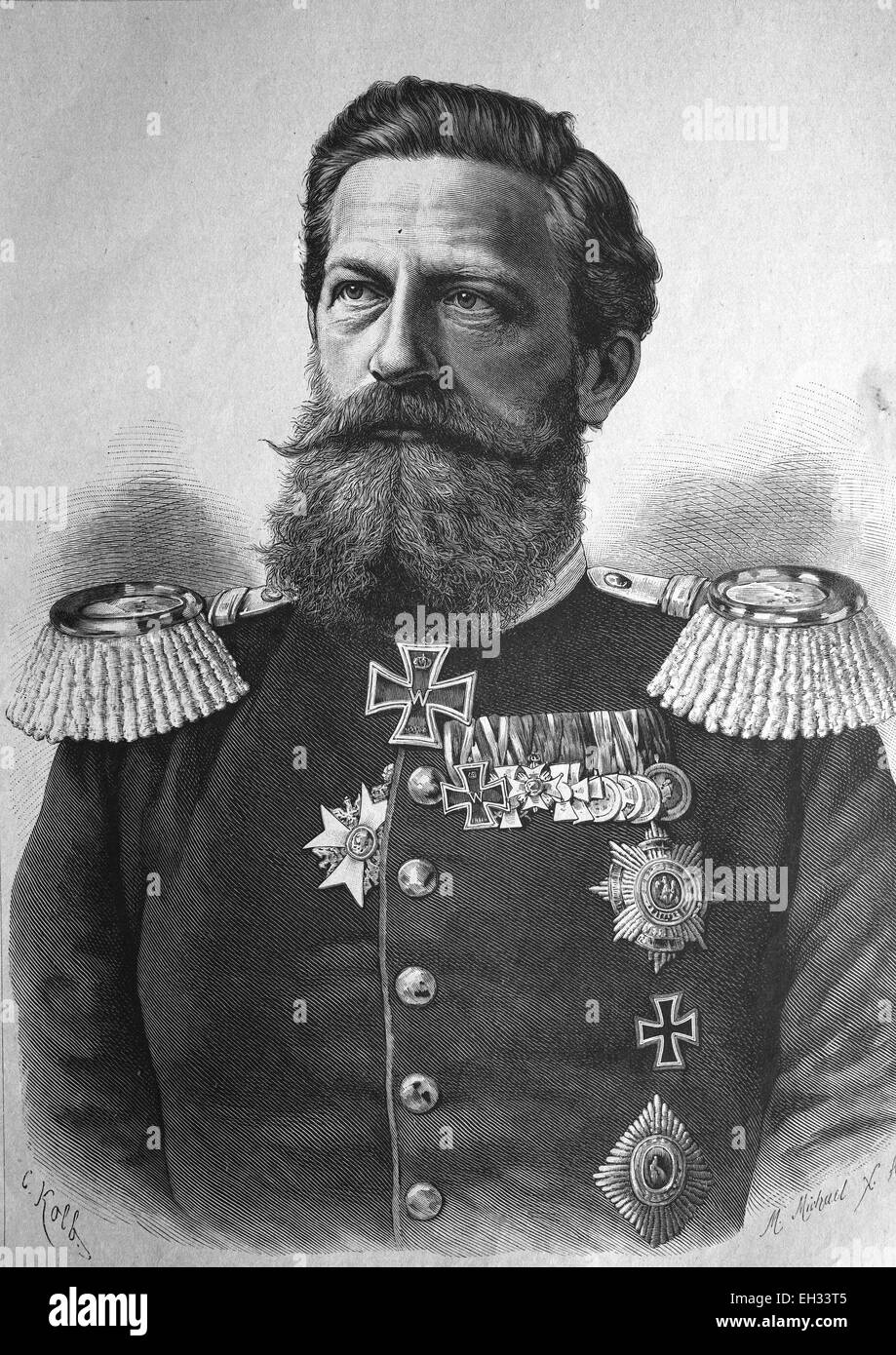 Friedrich, deutscher Kaiser und König von Preußen Stockfoto