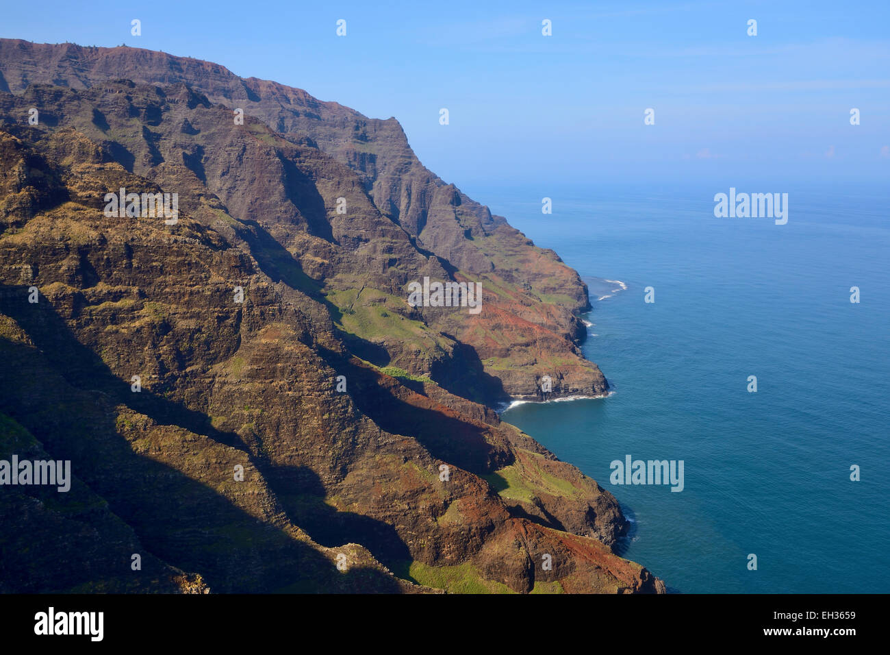 Luftaufnahme der Na Pali Coast, Kauai, Hawaii, USA Stockfoto