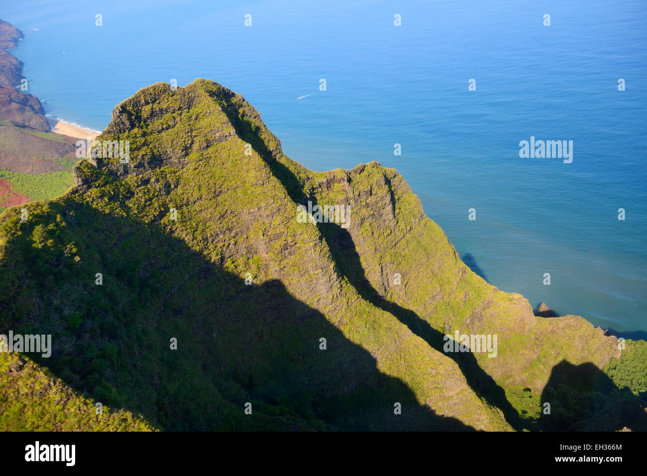 Luftaufnahme der Na Pali Coast, Kauai, Hawaii, USA Stockfoto