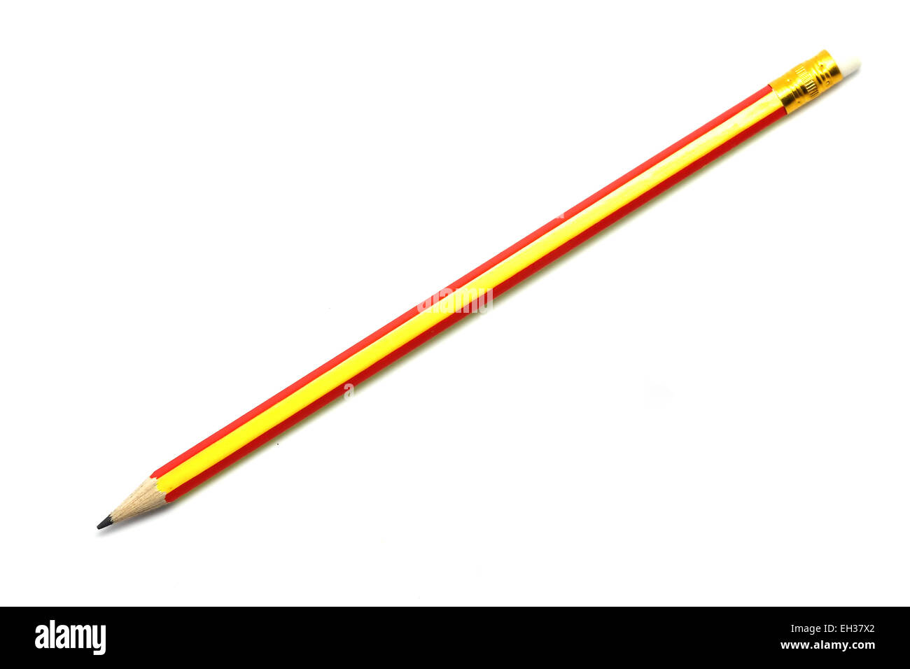 Bleistift isoliert auf weißem Hintergrund Stockfoto