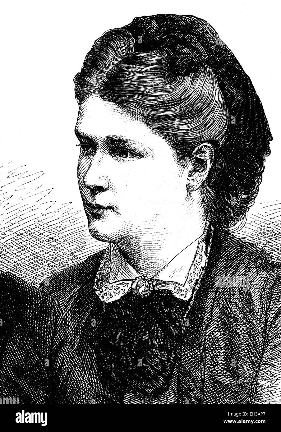 Amalie Jochim, 1839-1899, österreichische alt-Sängerin, Holz Gravur, 1880 Stockfoto