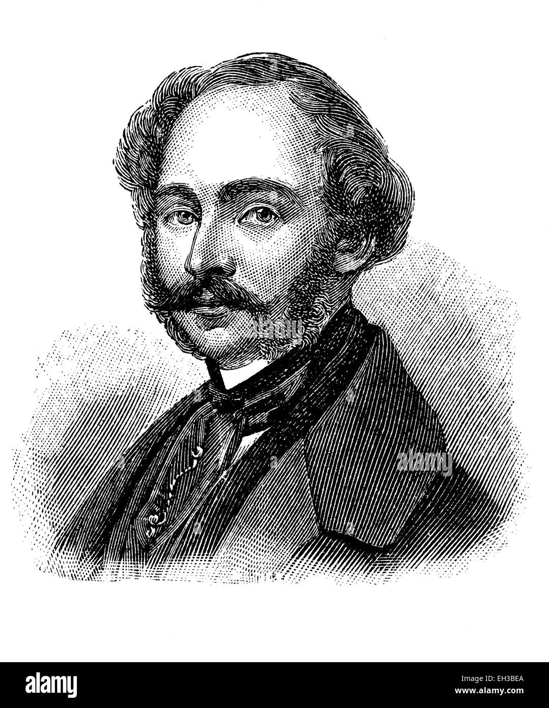 Maximilian II. Joseph, 1811-1864, deutsche Fürsten aus der Familie der Wittelsbacher und 1848 bis 1864 König von Bayern, Holzstich um 1880 Stockfoto