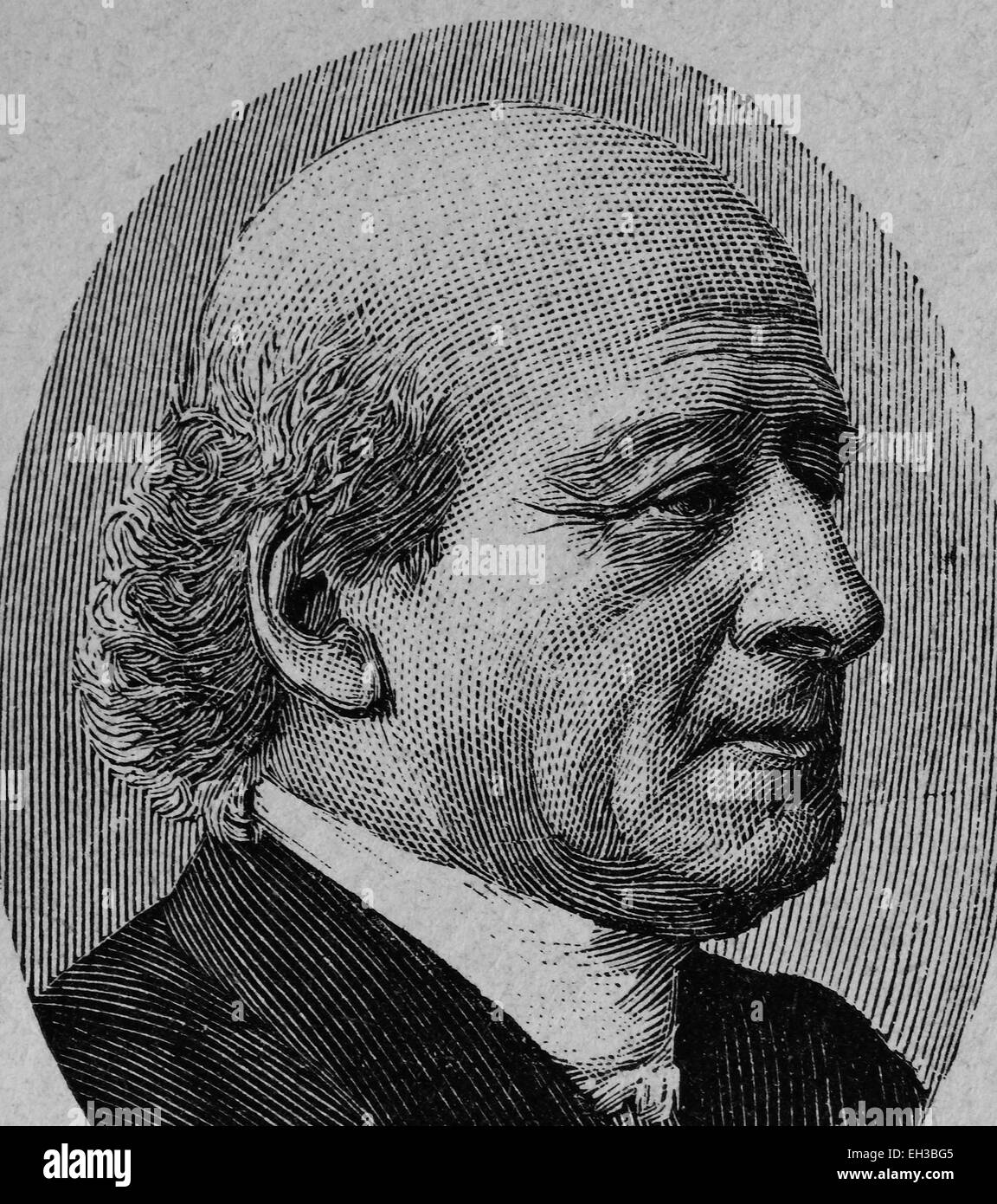 Rudolf Haym, 1821-1901, Philosoph und Publizist, Holz Gravieren, um 1880 Stockfoto