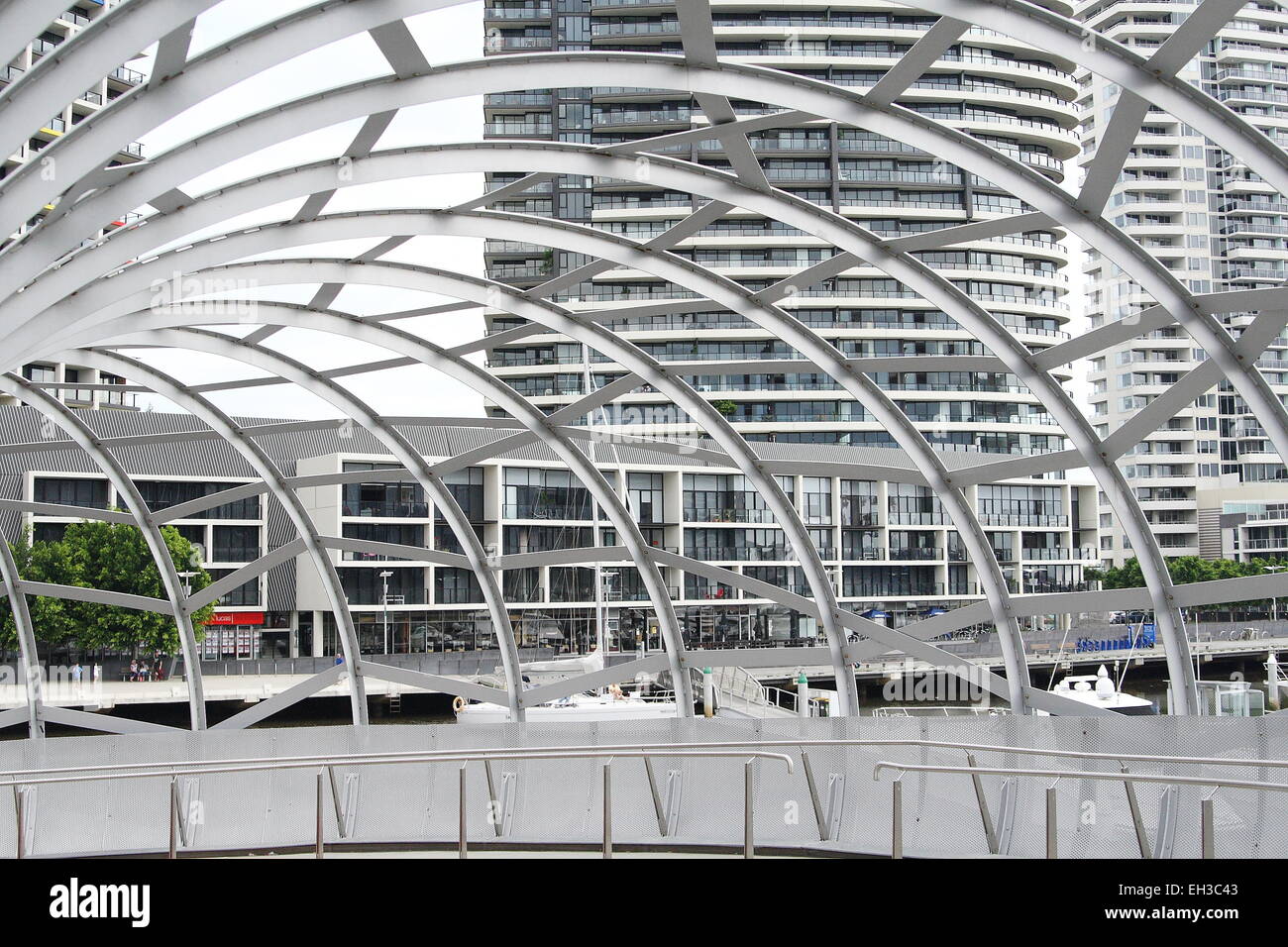 Webb-Dock-Brücke in den Docklands Stockfoto