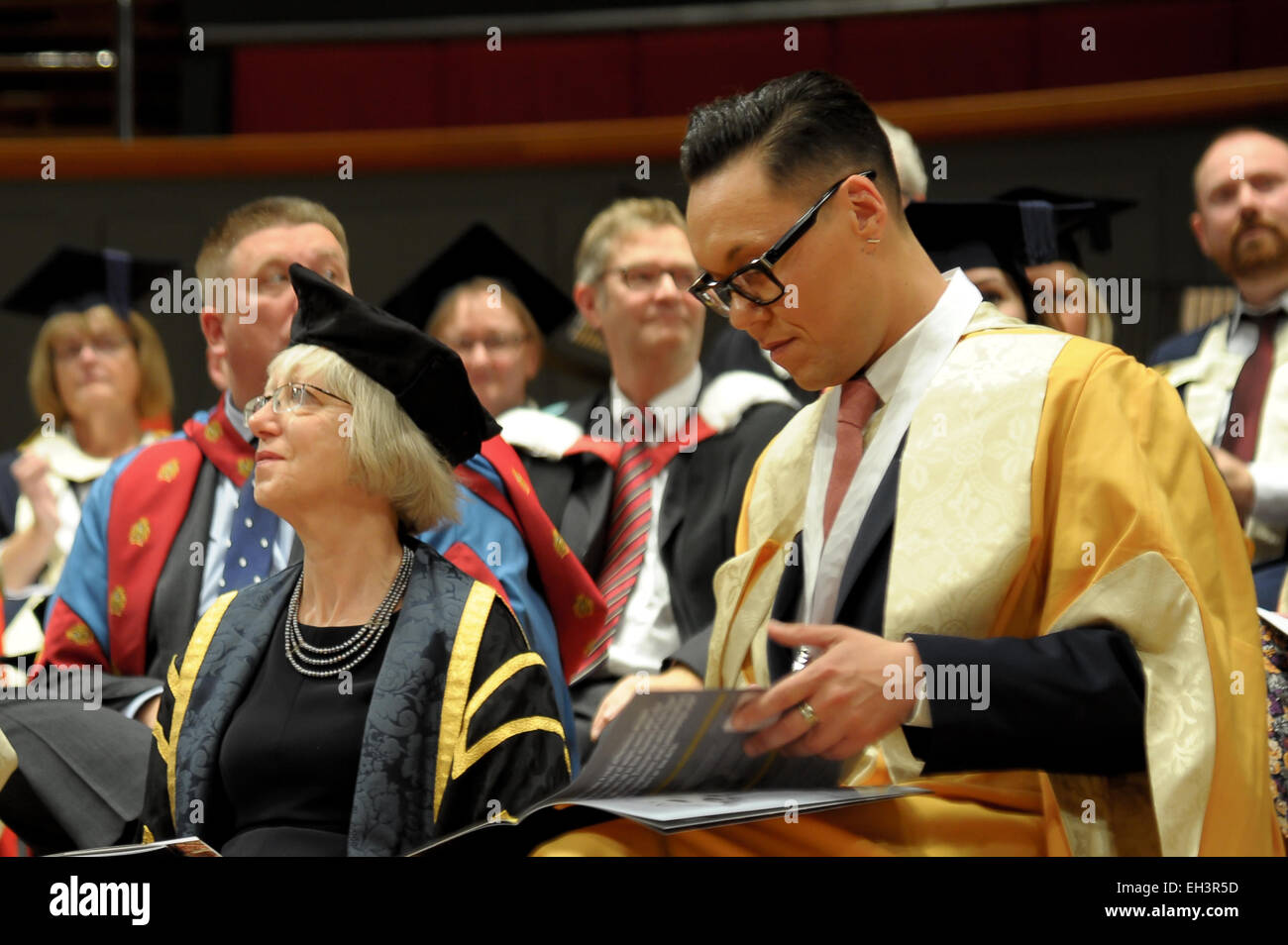 GOK Wan ist Ehrendoktor von Birmingham City University Featuring: Gok Wan wo: Birmingham, Vereinigtes Königreich bei: 01 Sep 2014 Stockfoto