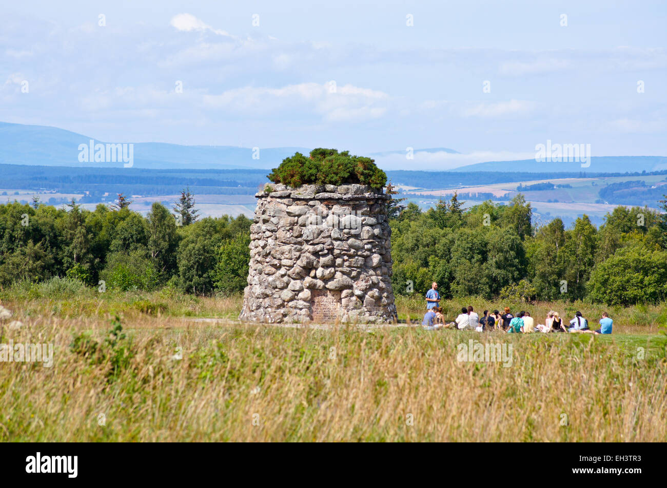 Memorial Cairn von Duncan Forbes, 1881, Schlachtfeld von Culloden, Inverness, Schottland Stockfoto