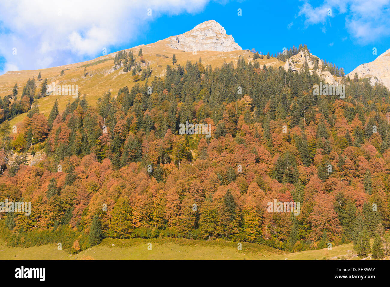 Karwendelgebirge mit Herbststimmung Stockfoto