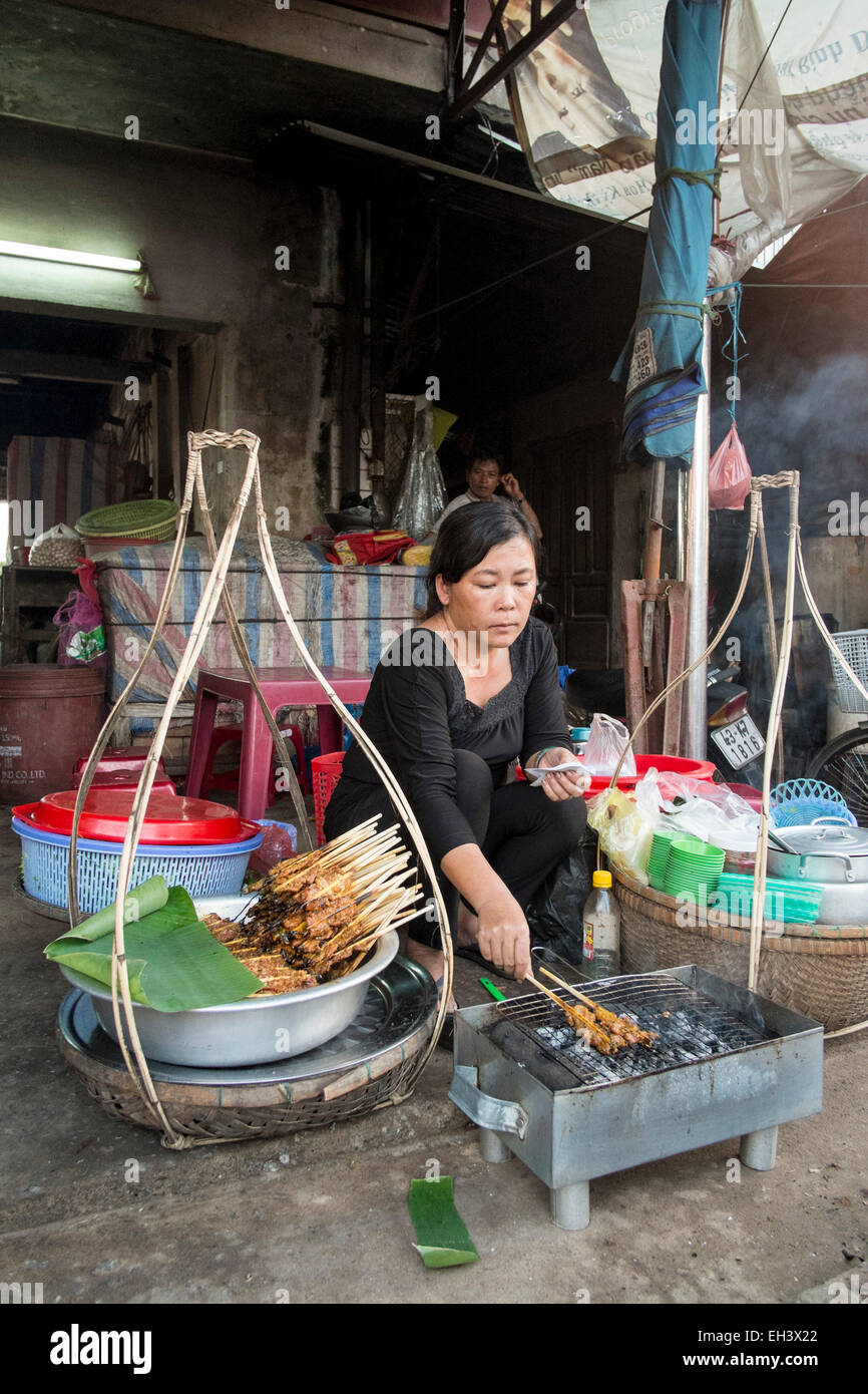 Streetfood Anbieter in Hoi an, Vietnam Stockfoto