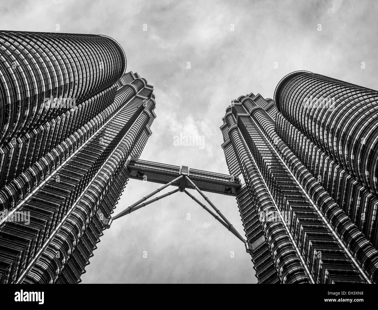 KLCC Twin Towers Wolkenkratzer Stockfoto