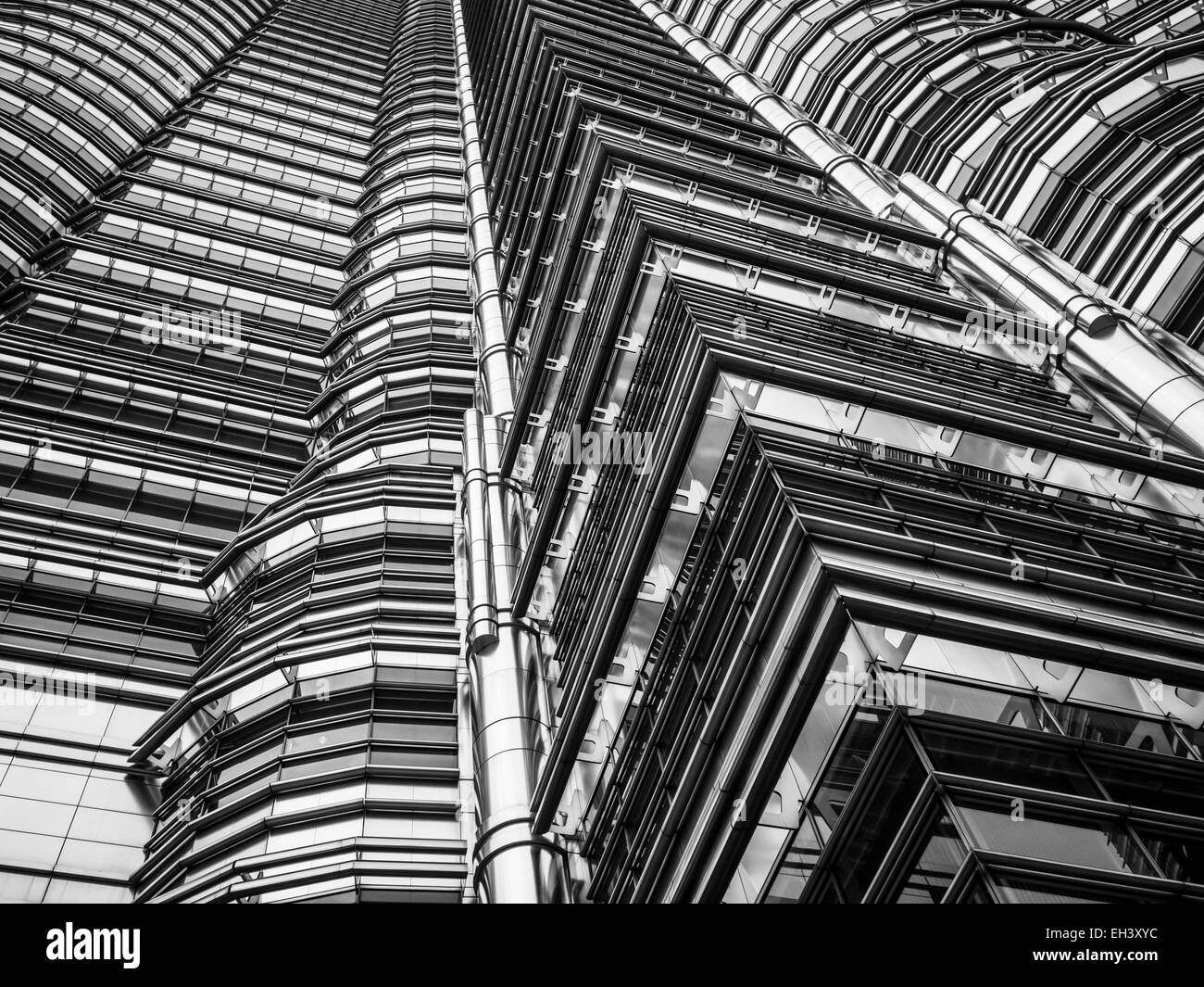 KLCC Twin Towers Wolkenkratzer Stockfoto