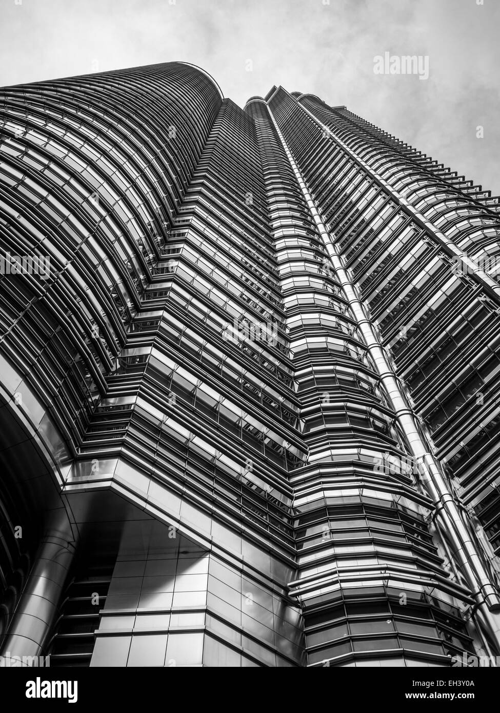 KLCC Twin Towers Wolkenkratzer Stockfoto