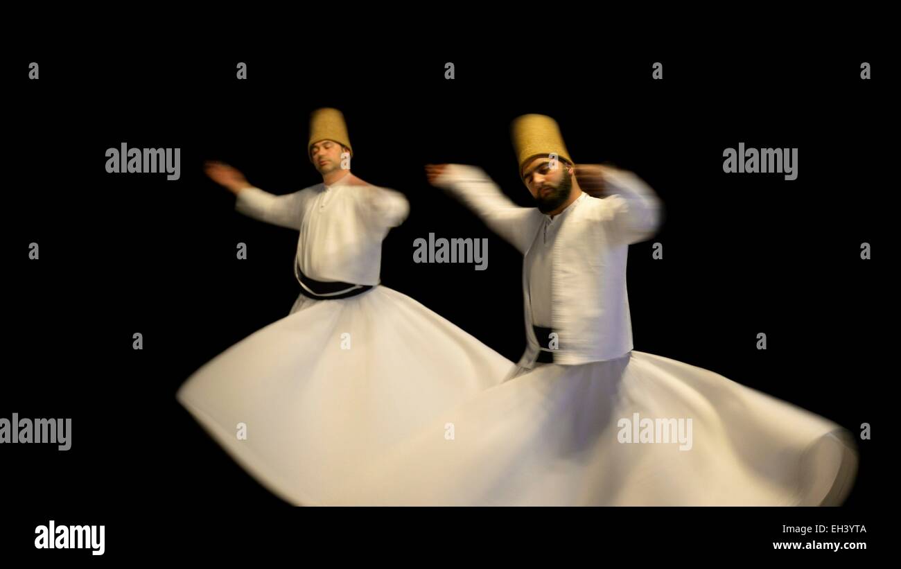 Türkei, Istanbul, Sema, Sufi whirling Derwische Stockfoto
