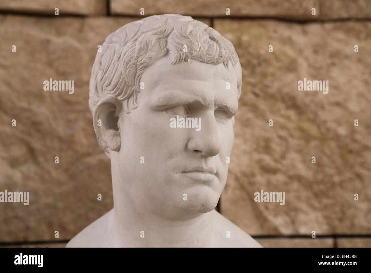 Marcus Vipsanius Agrippa (64/63 BC-12 BC) römischer Staatsmann, general und Architekt. Kopieren Sie aus dem Original im Louvre aufbewahrt Stockfoto