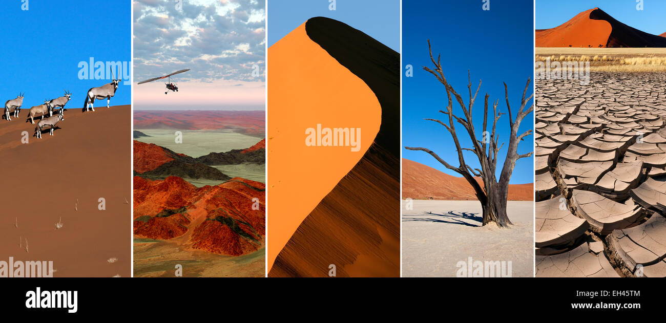 Die Namib-Wüste in Namibia, Südliches Afrika. Stockfoto
