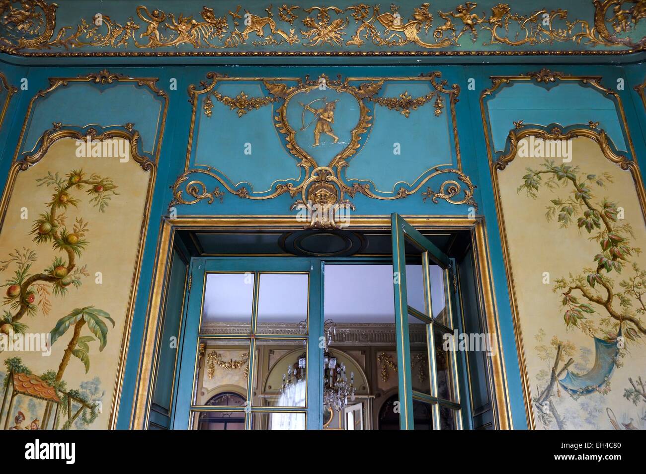 Hügel, die Villa des Palmiers damals genannt Palais de Marbre (Marmorpalast) beherbergt heute das Stadtarchiv, Fabron, Nizza, Alpes-Maritimes, Frankreich Stockfoto