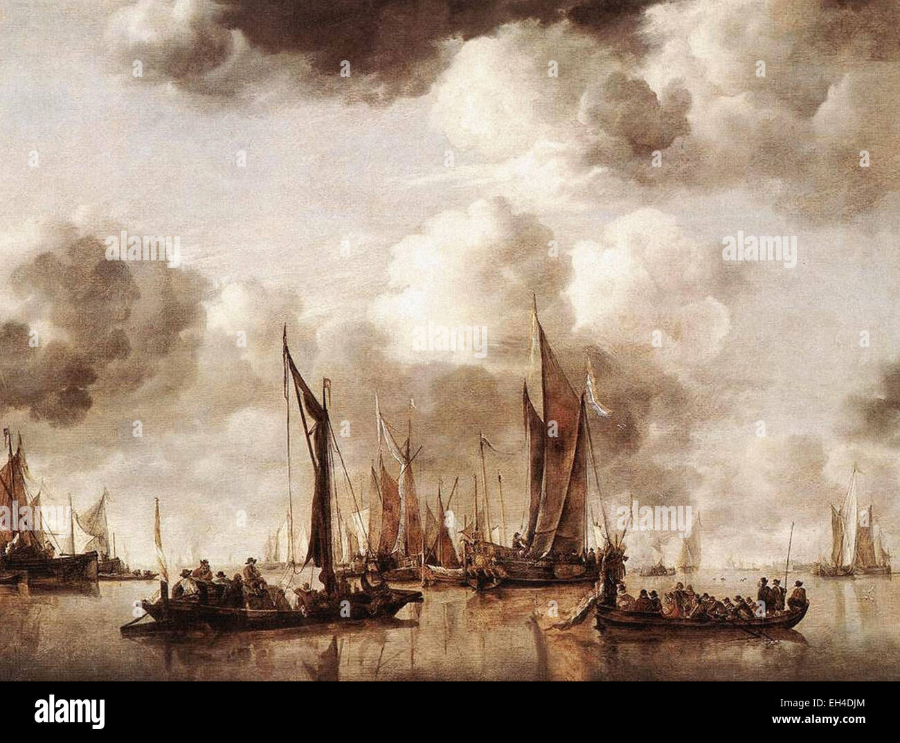 Jan van de Cappelle A Yacht feuern eine Salve Stockfoto