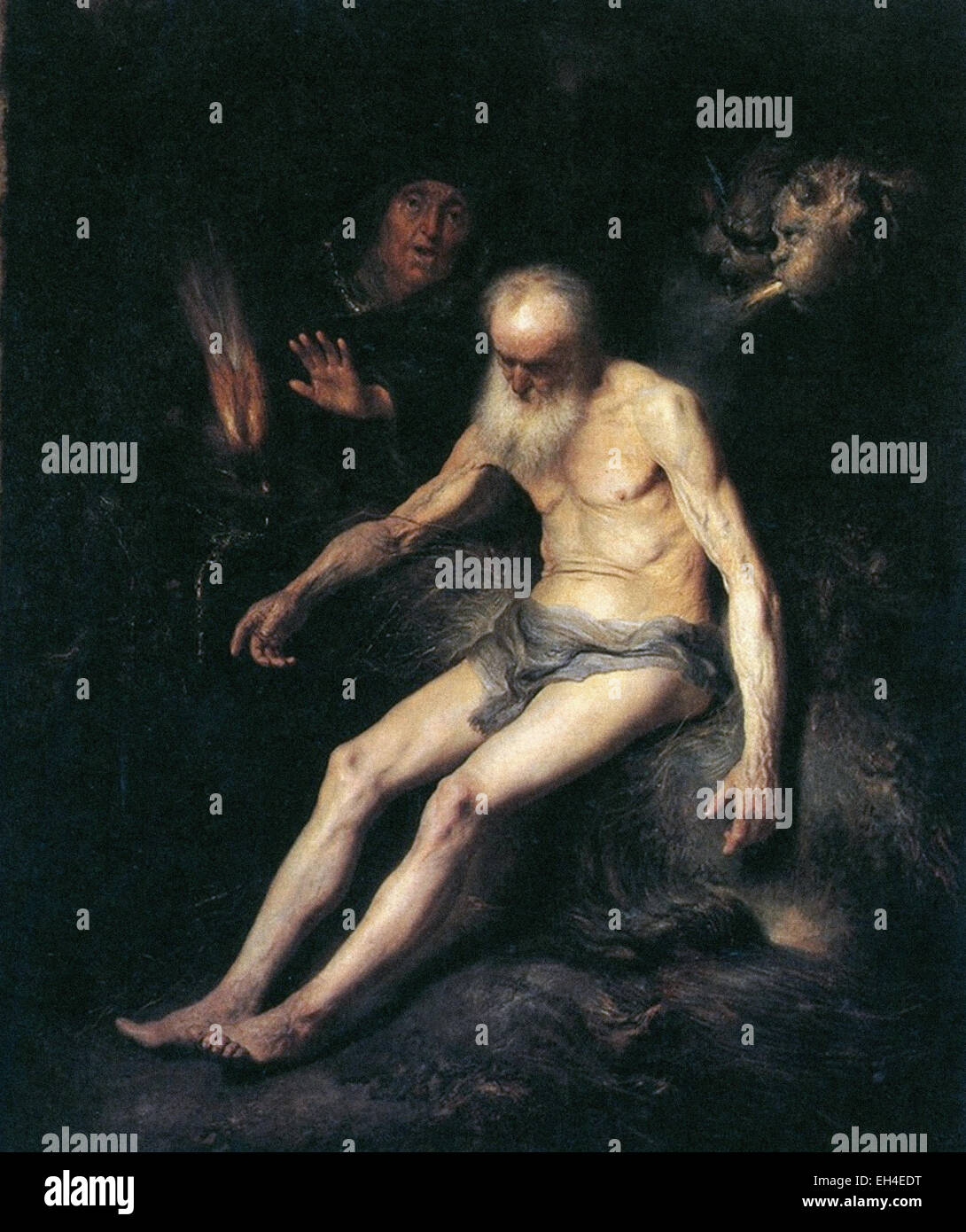 Jan Lievens Job auf dem Misthaufen Stockfoto