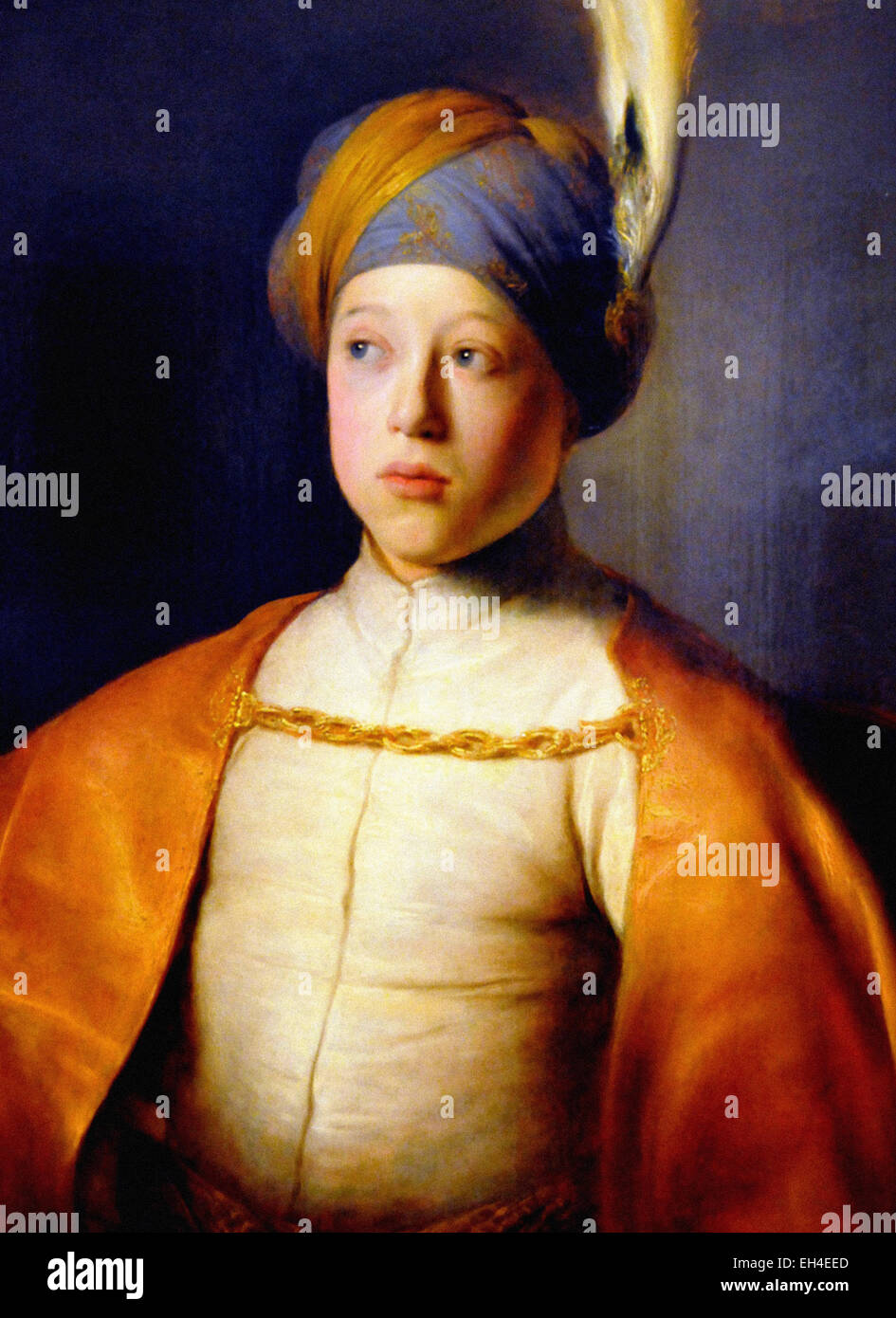 Jan Lievens A Boy in einen Umhang und Turban Stockfoto