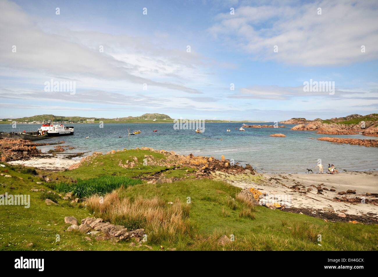 Großbritannien, Schottland, Isle of Mull, Fionnphort, äußersten Südwesten der Insel Mull, die Ross of Mull, Iona Fähre zur Insel Stockfoto