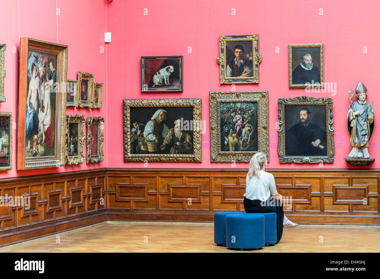 Norwegen, Oslo, National Gallery, 1880 gegründete Museum beherbergt die größte Sammlung norwegischer und internationaler Kunst des Landes gewidmet Raum des 18. Jahrhunderts Stockfoto