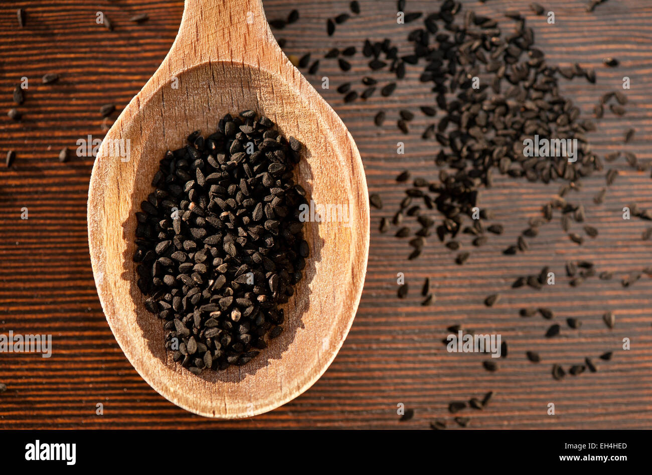 Trockene Samen schwarz Nigella Sativa Stockfoto