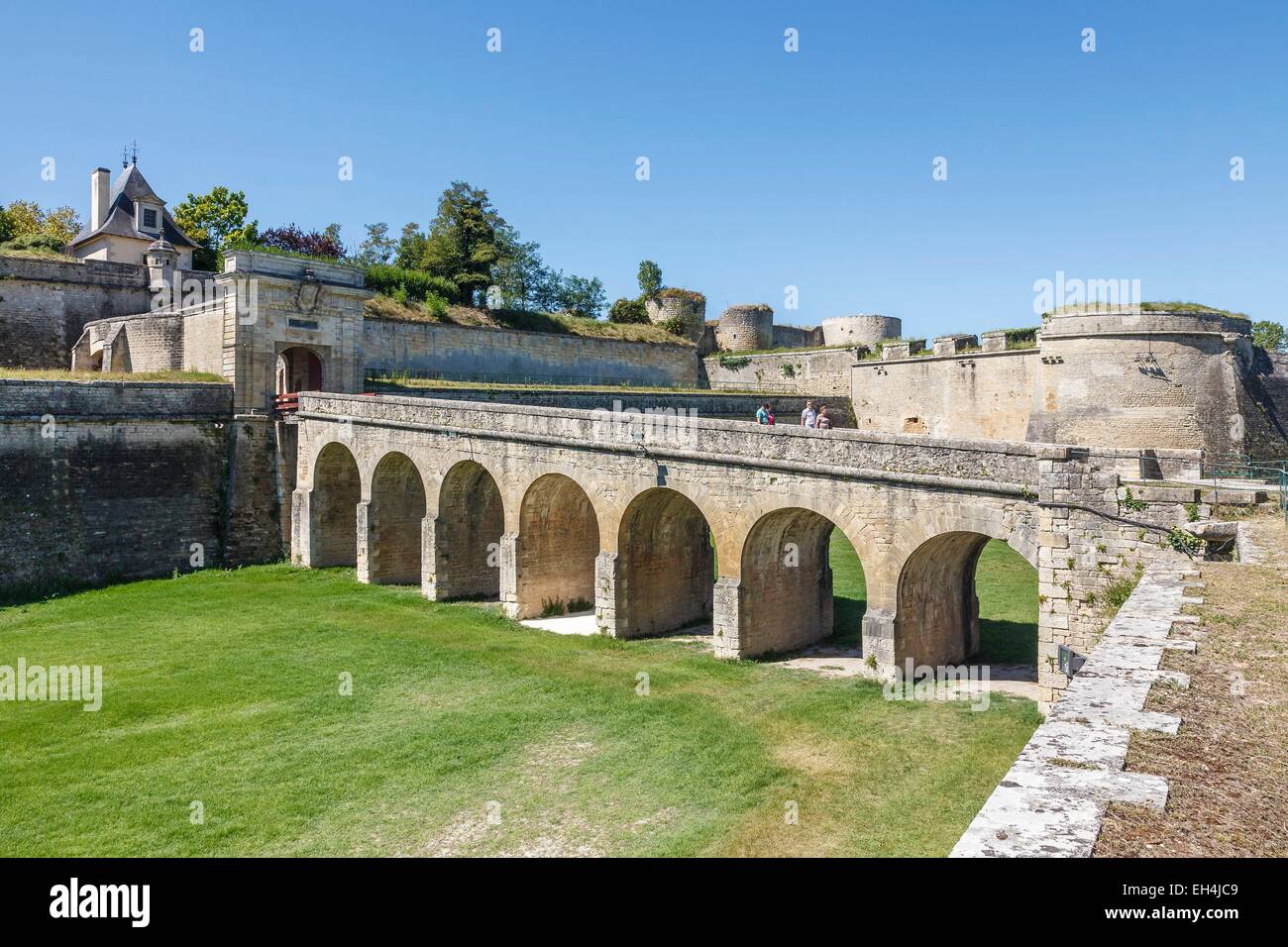 Frankreich, Gironde, Blaye, Zitadelle, La Porte Royale, Befestigungsanlagen von Vauban, als Weltkulturerbe der UNESCO gelistet Stockfoto