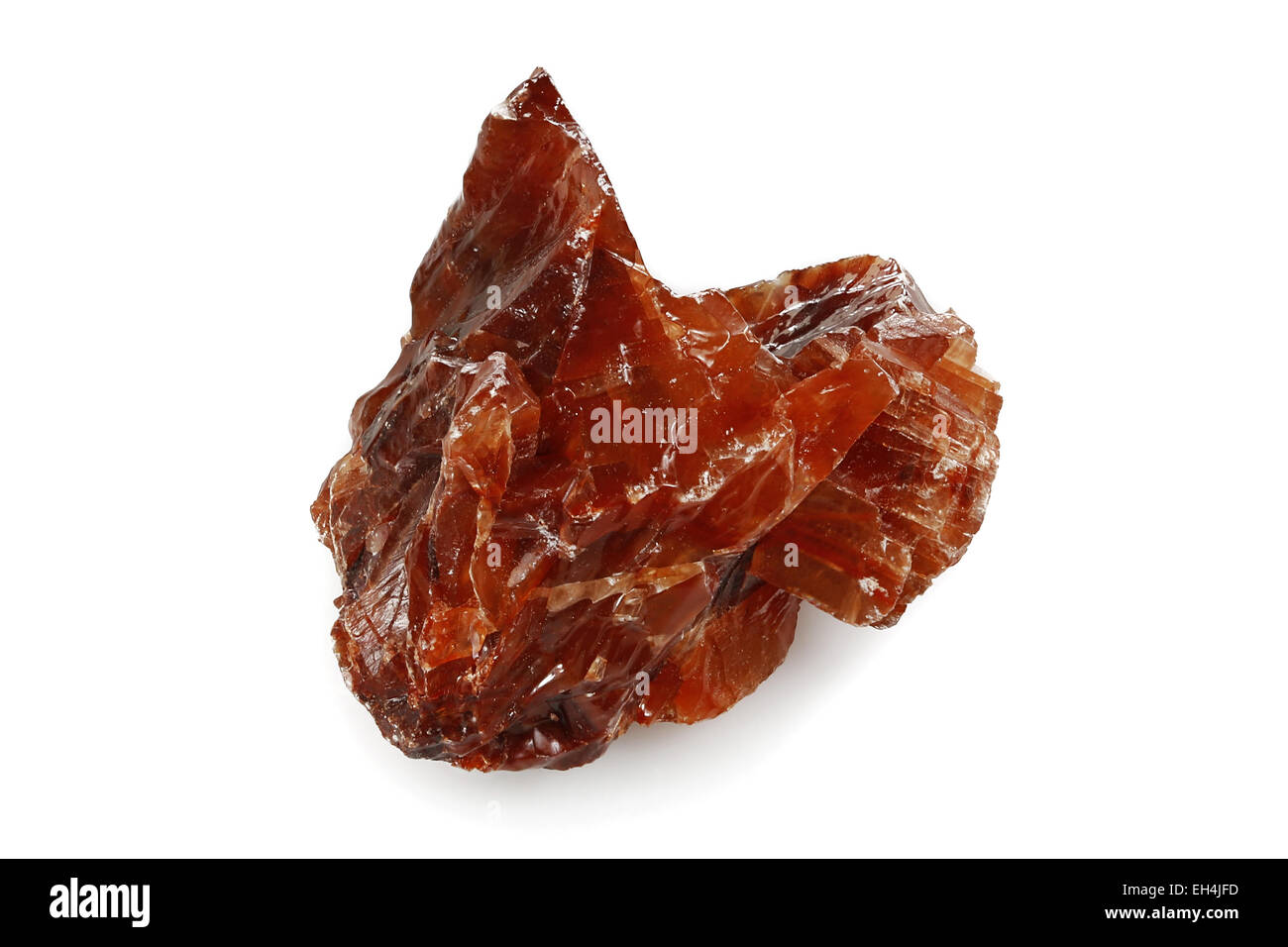 Roter Calcit Silo Rock Probe Stockfoto