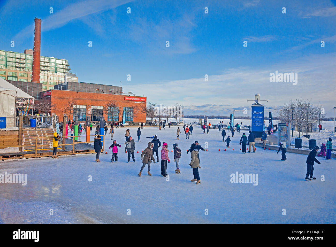 Winter Eisbahn am Harbourfront; Toronto, Ontario; Kanada Stockfoto