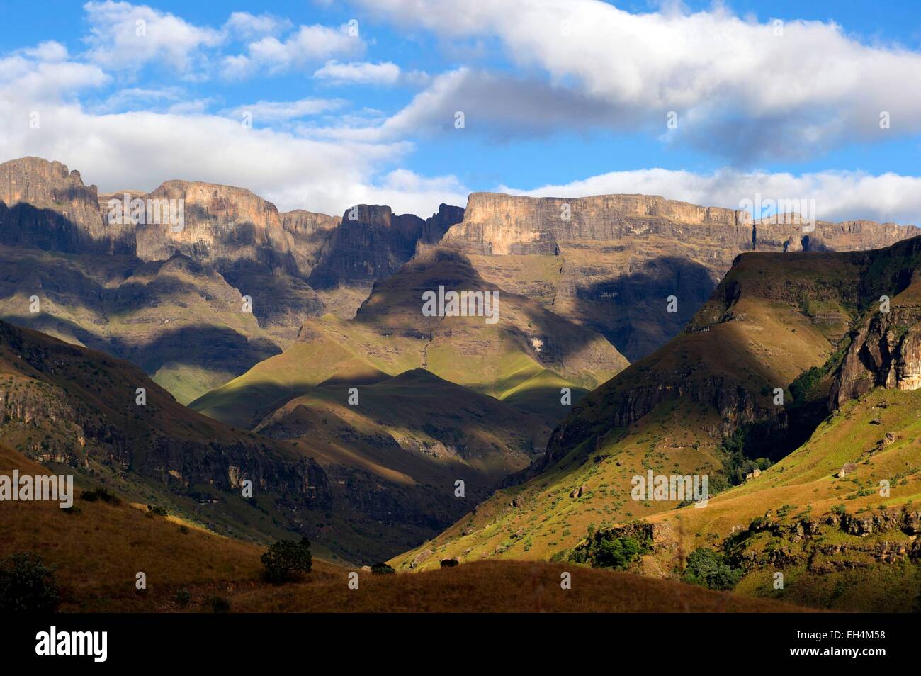 Südafrika, Kwazulu-Natal Drakensberge, uKhahlamba Park, Weltkulturerbe der UNESCO, Cathedral Peak Valley Stockfoto