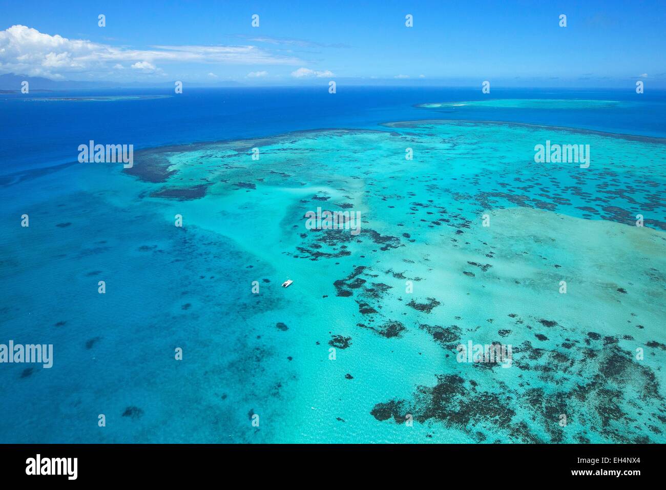 Frankreich, Neu-Kaledonien, Südprovinz, Noumea, Crouzy Reef Lagune als ein UNESCO-Weltkulturerbe (Luftbild) Stockfoto