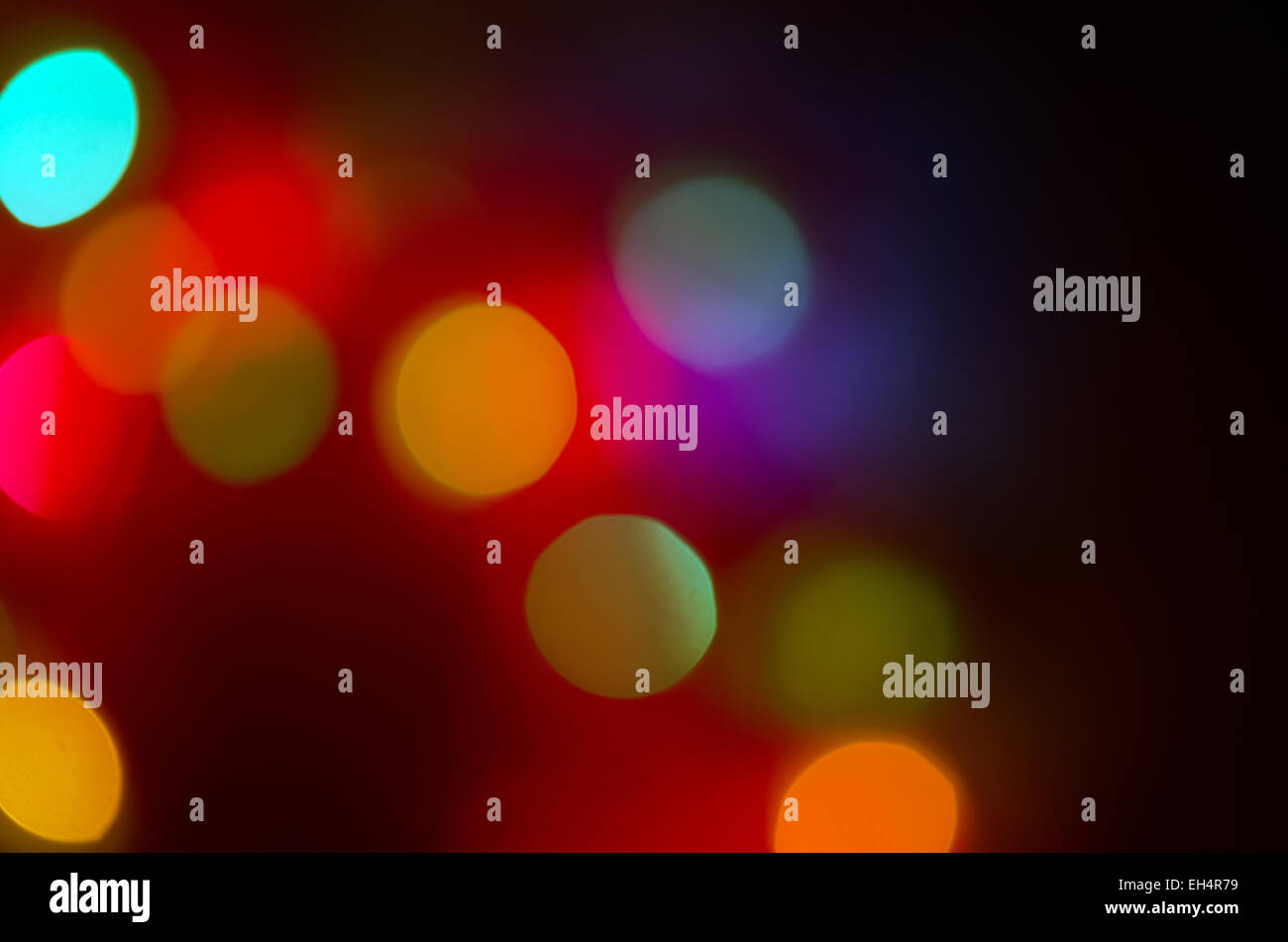 Defokussierten bunte Lichter in der Nacht Stockfoto
