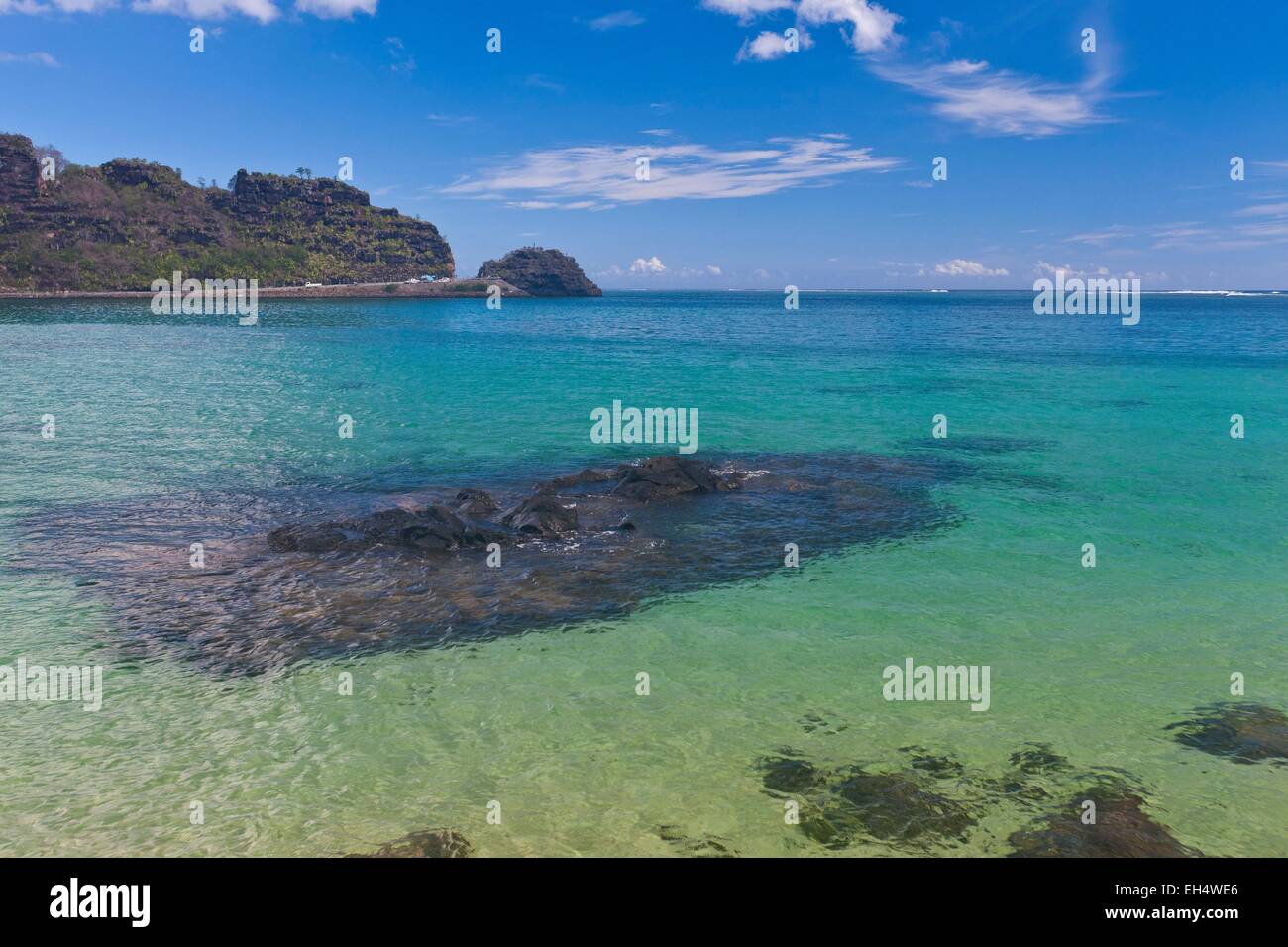 Süd-Westküste Mauritius Black River District, den Felsen von Maconde Stockfoto