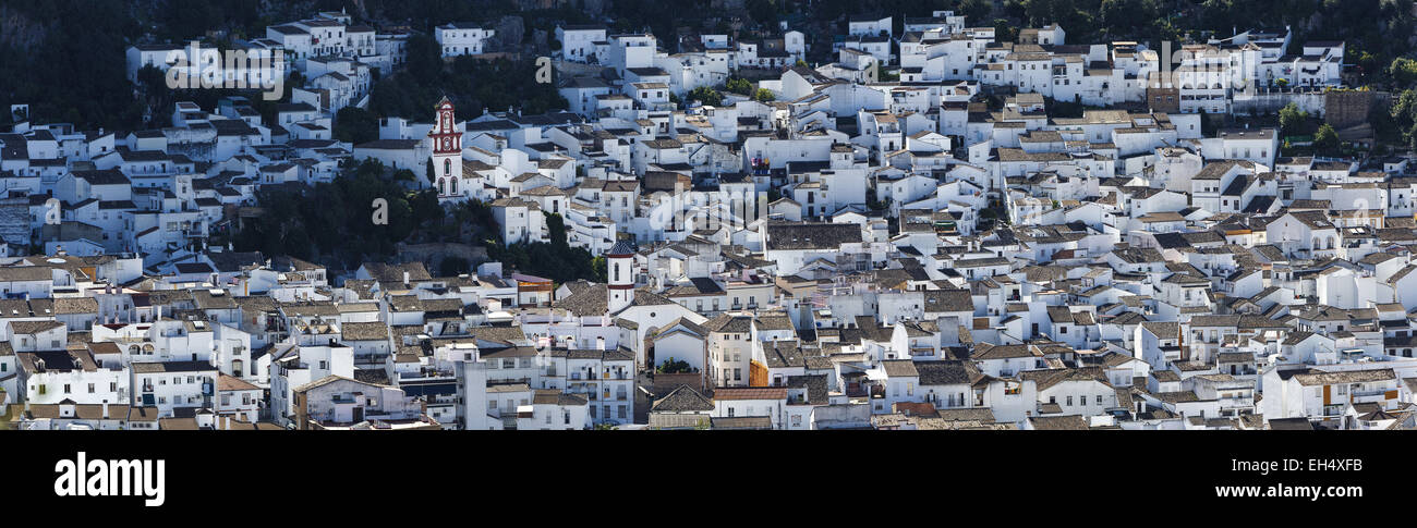 Spanien, Andalusien, Cadix, Ubrique, überwältigenden Panoramablick auf die Stadt Stockfoto
