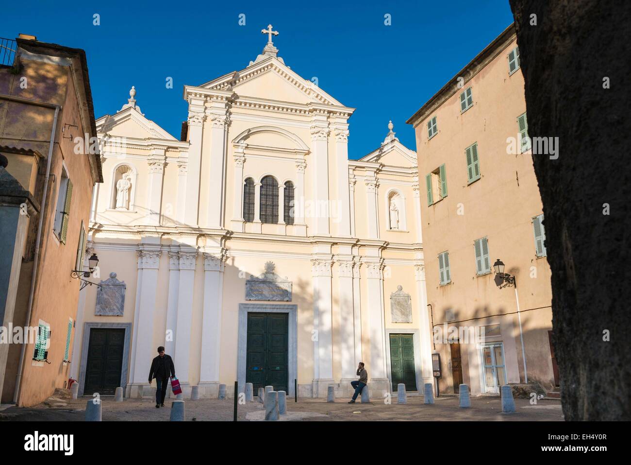 Frankreich, Haute Corse, Bastia, vor der Kirche Saint-Marie Stockfoto