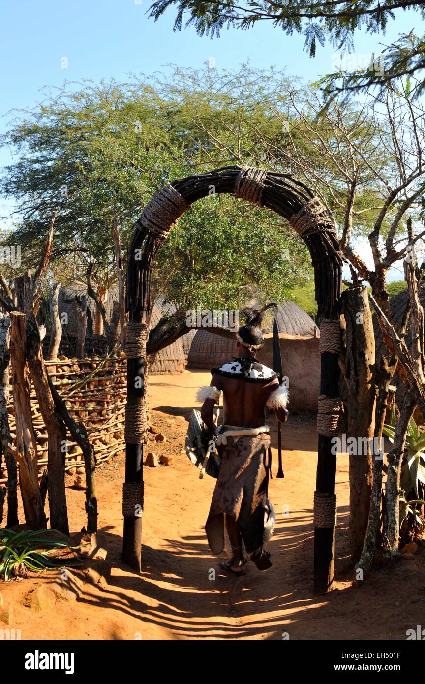 Südafrika, Kwazulu-Natal, Eshowe, Zululand Shakaland Stockfoto