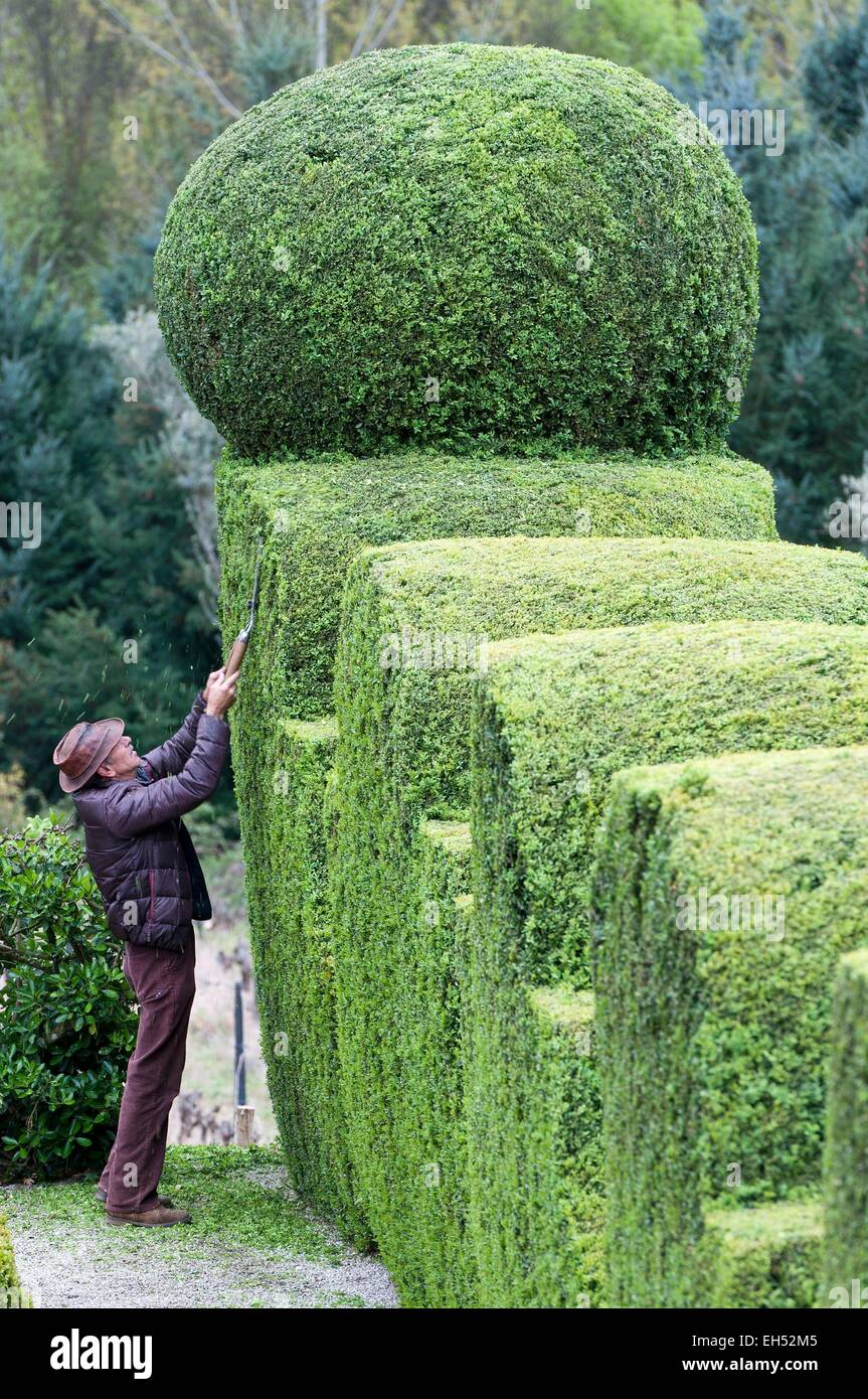 Portugal, Nordregion, Vila Real, Casa de Mateus, Gärten von Solar de Mateus Stockfoto
