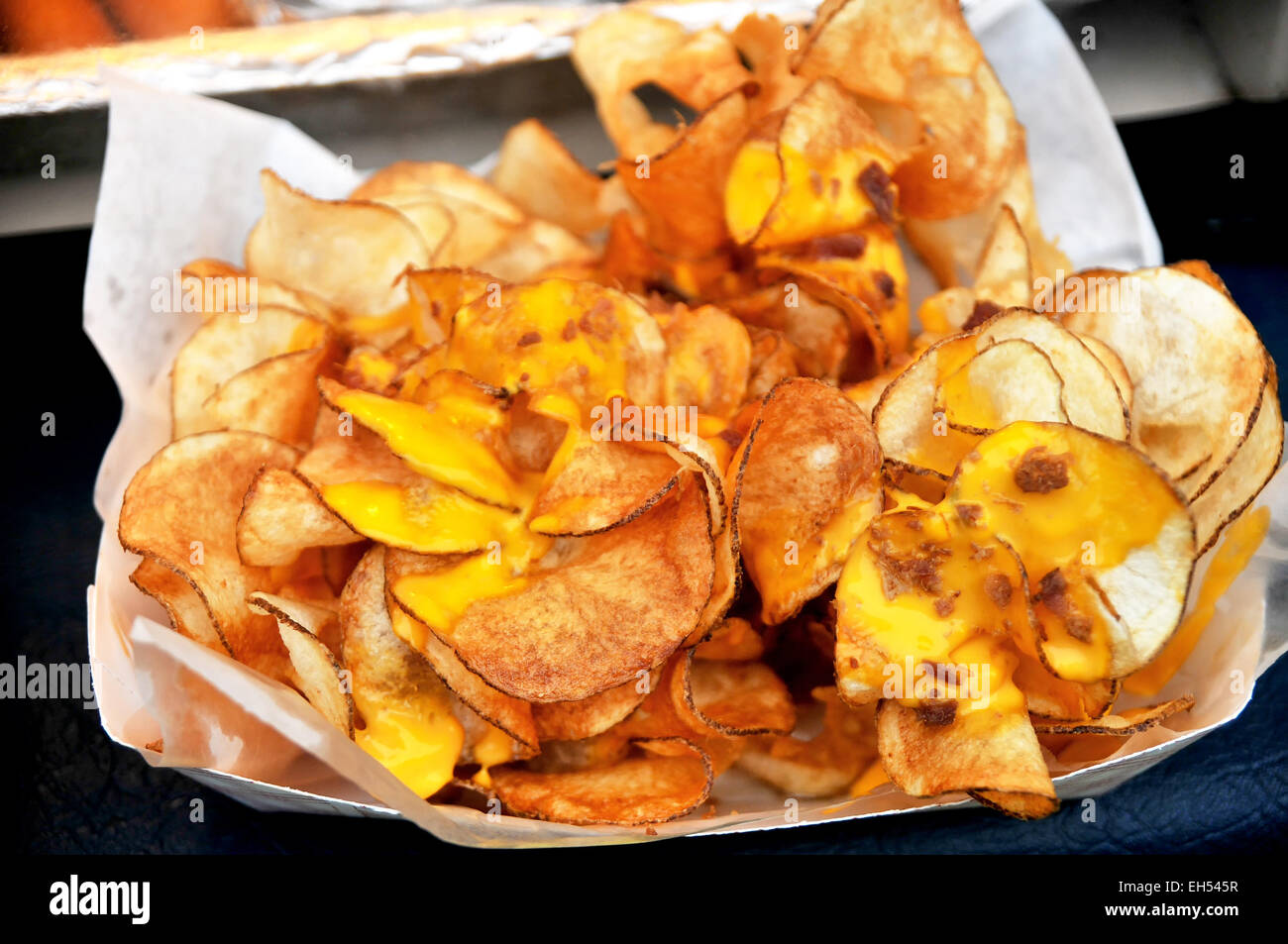 Kartoffel-Chips Stockfoto
