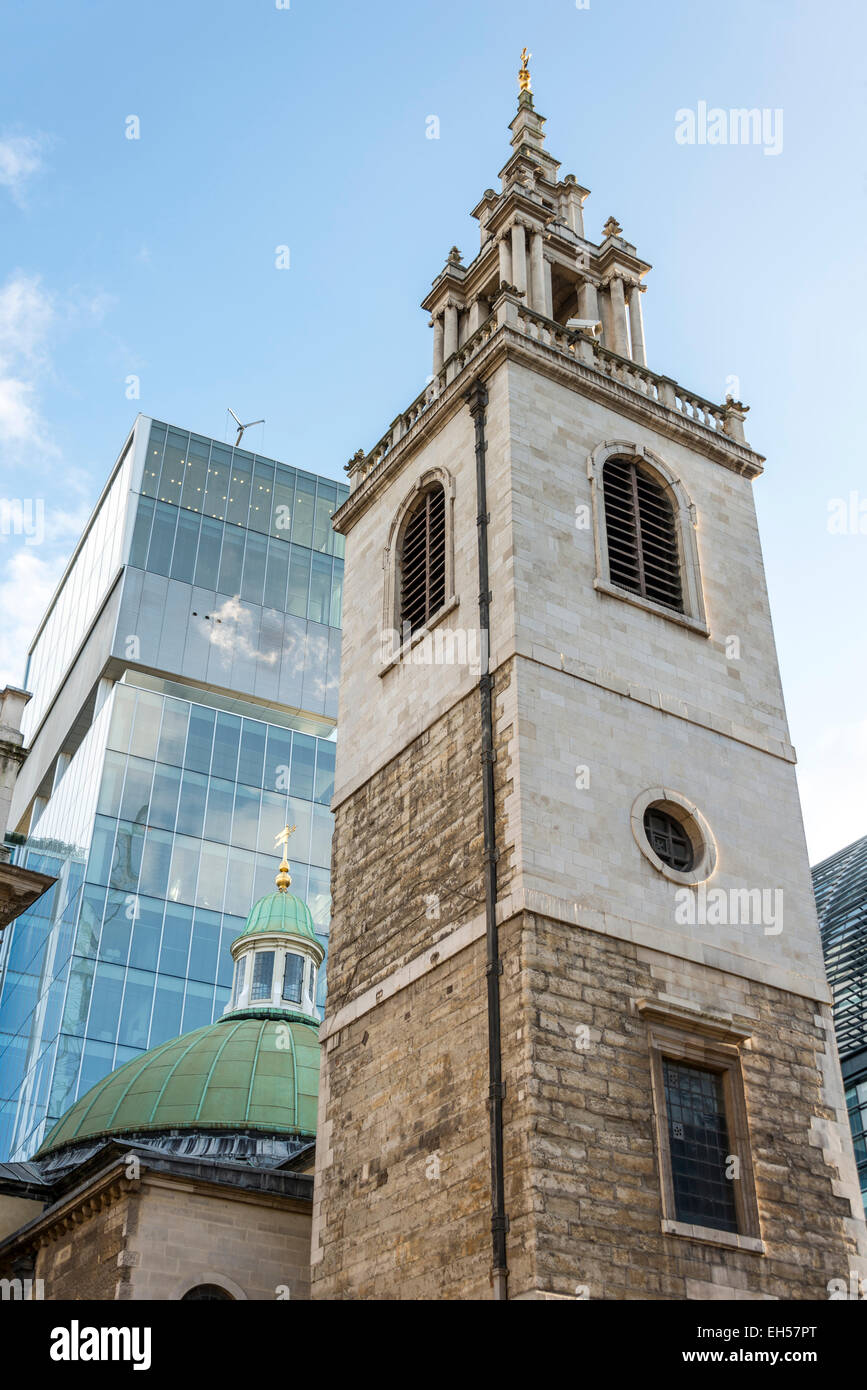 St. Stephen Walbrook Kirche in der City of London ist eine Christopher Wren in Walbrook neben Mansion House Stockfoto