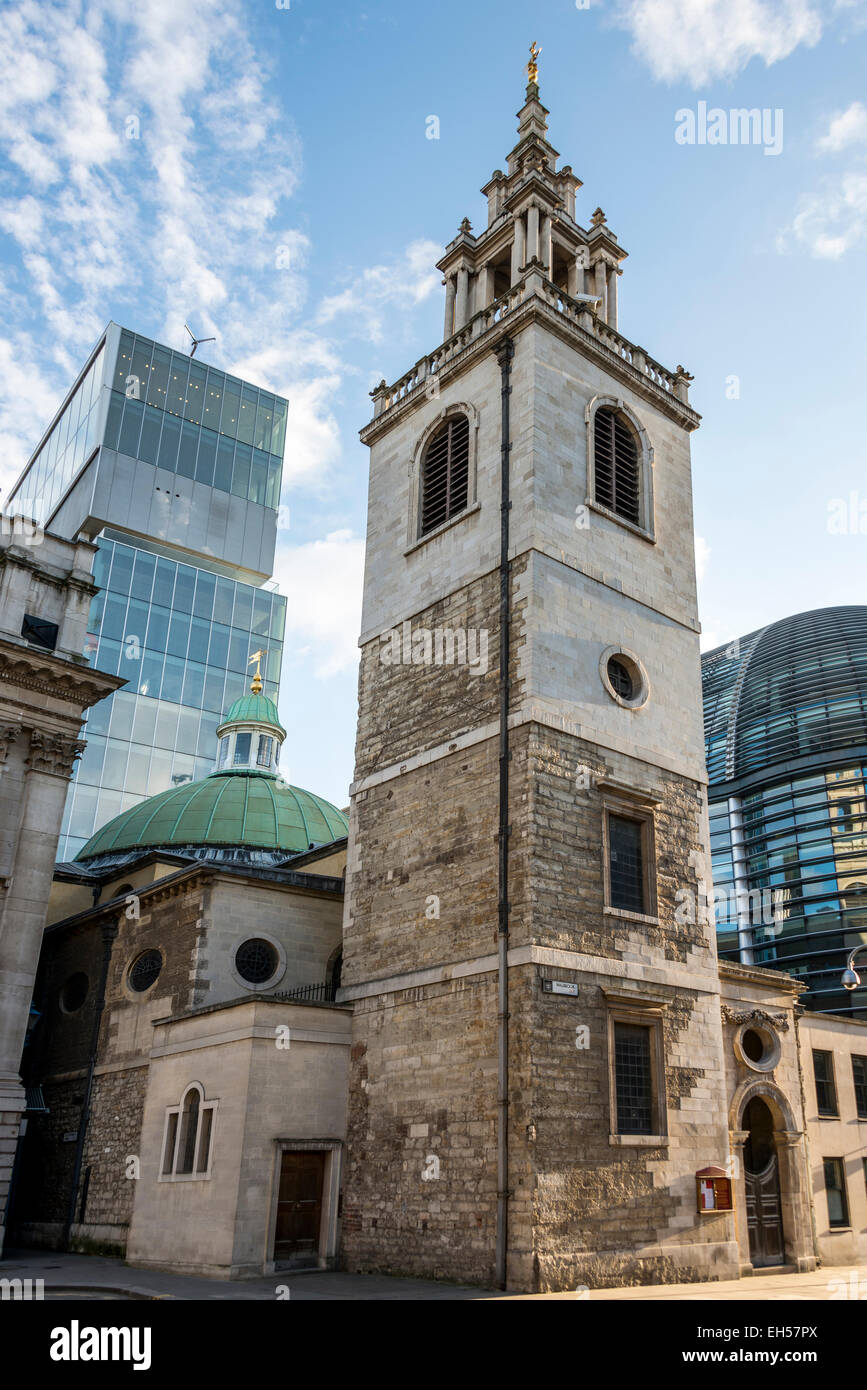 St. Stephen Walbrook Kirche in der City of London ist eine Christopher Wren in Walbrook neben Mansion House Stockfoto
