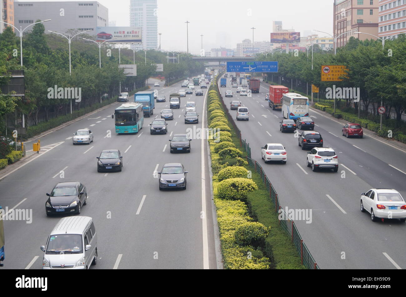 Städtischen Straßenverkehr Stockfoto