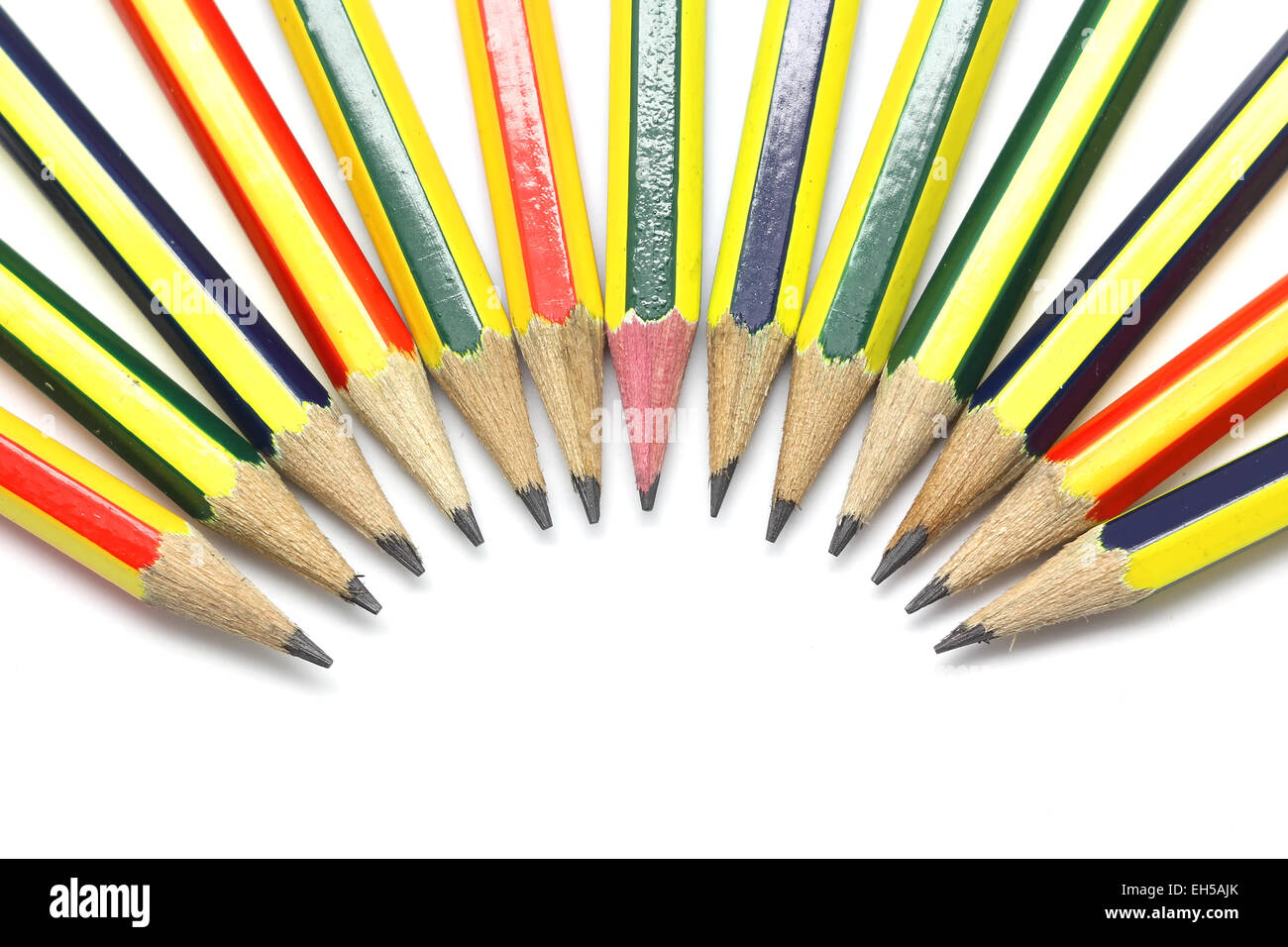 Bleistift isoliert auf weißem Hintergrund Stockfoto