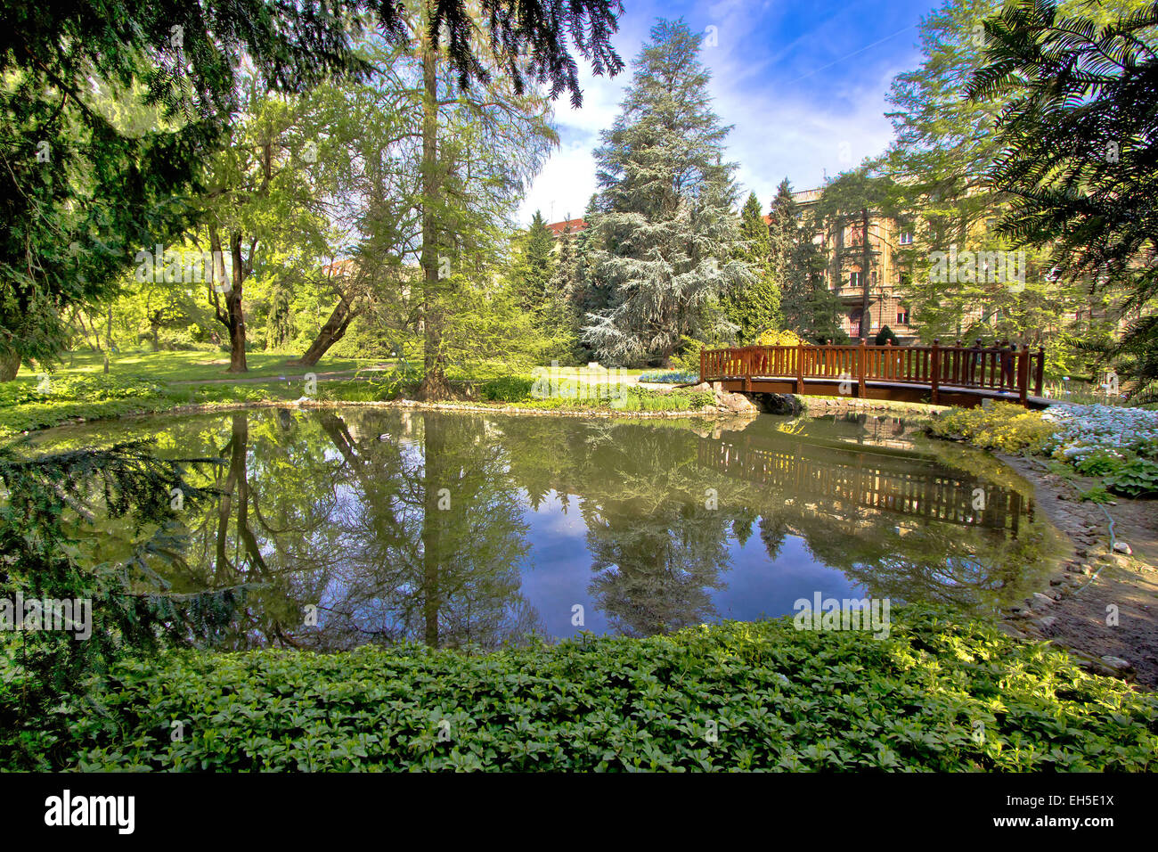 Zagreb Botanischer Garten Oase in der Stadt - Natur und See Stockfoto