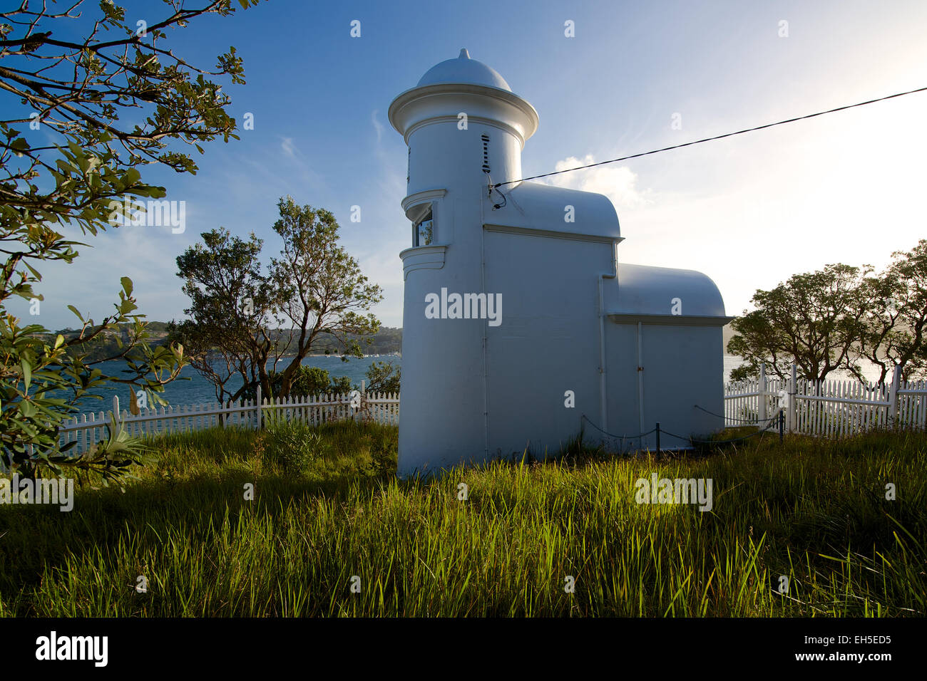 Grotte Point Lighthouse, Sydney Harbour, New South Wales, Australien Stockfoto