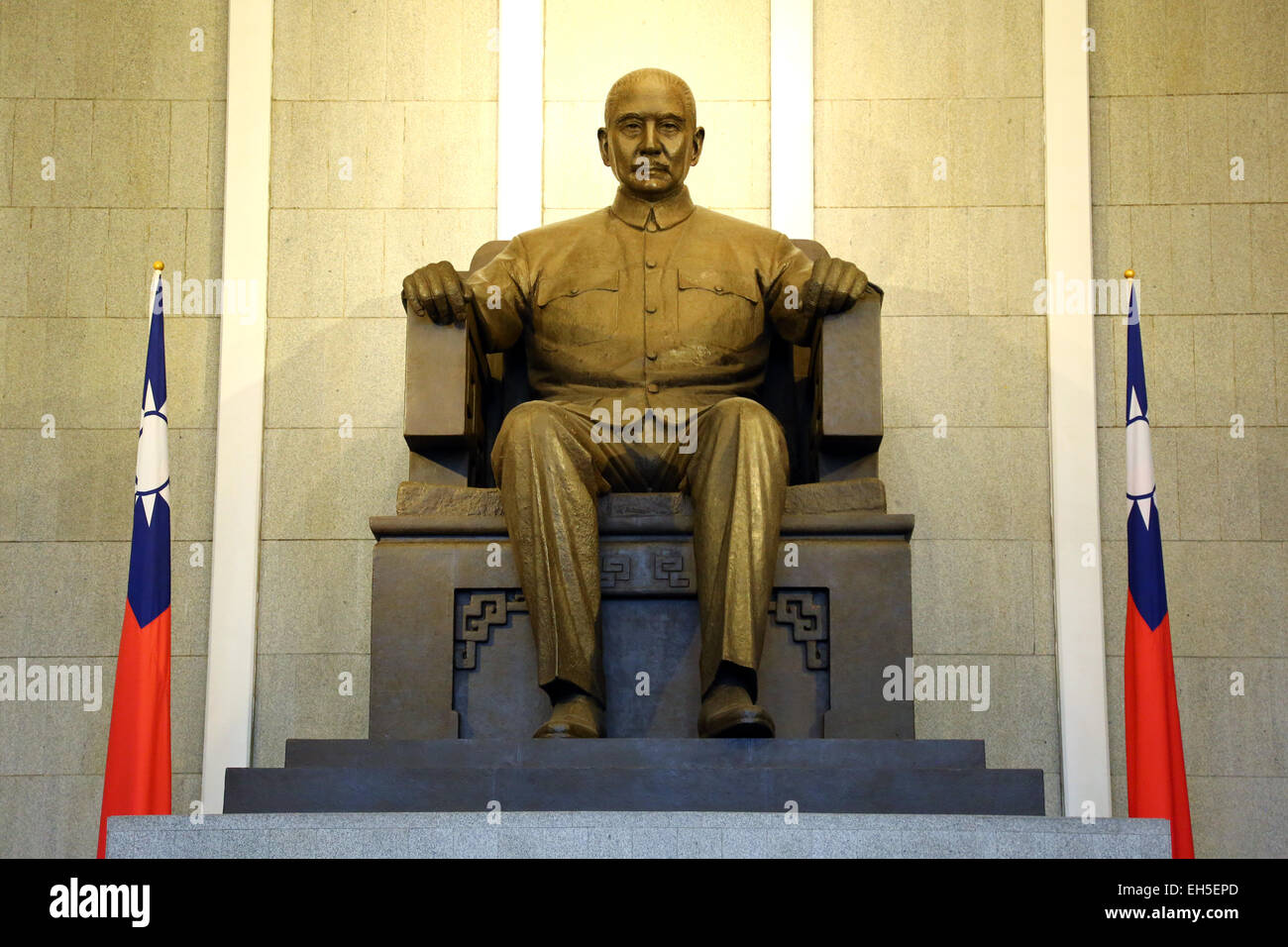 Statue von Dr. Sun Yat-Sen in der Sun Yat-Sen Gedächtnishalle, Taipei, Taiwan Stockfoto