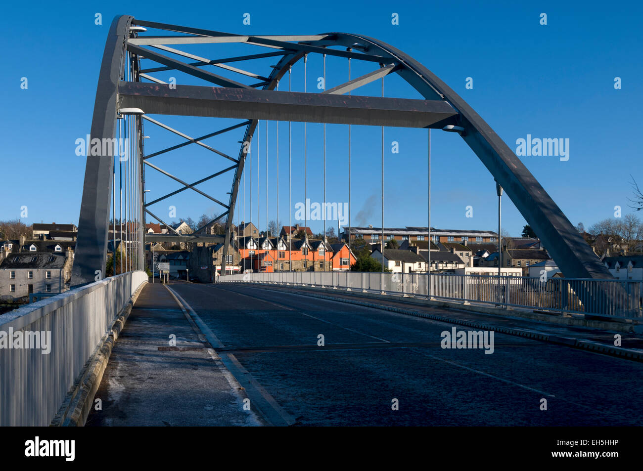 Die Brücke über den Kyle of Sutherland, Dornoch Firth, Bonar Bridge, Sutherland, Schottland, UK Stockfoto