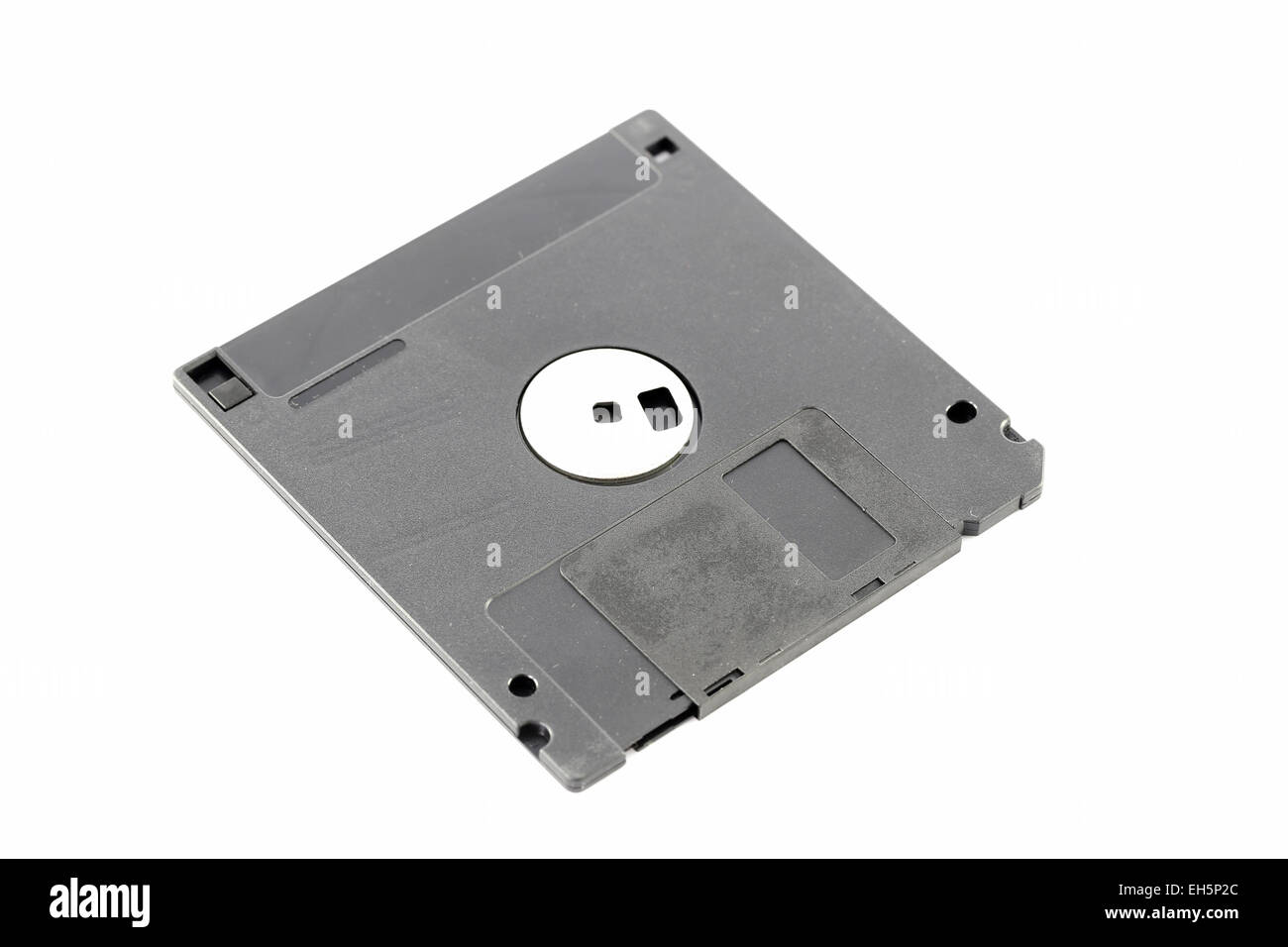 Schwarze Diskette isoliert auf weißem Hintergrund. Stockfoto