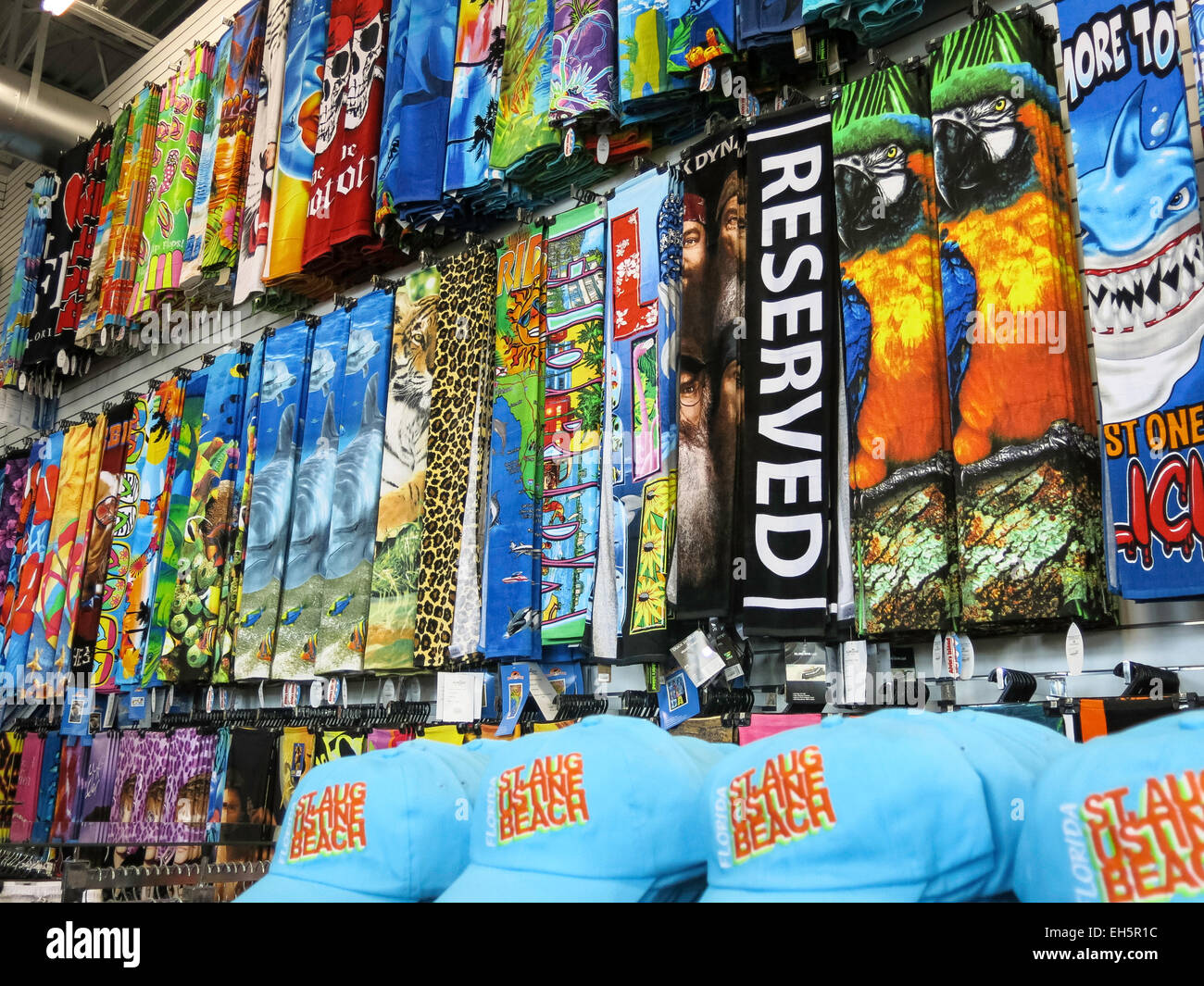 Souvenir-Shop in St. Augustine Beach, Florida, USA Stockfoto